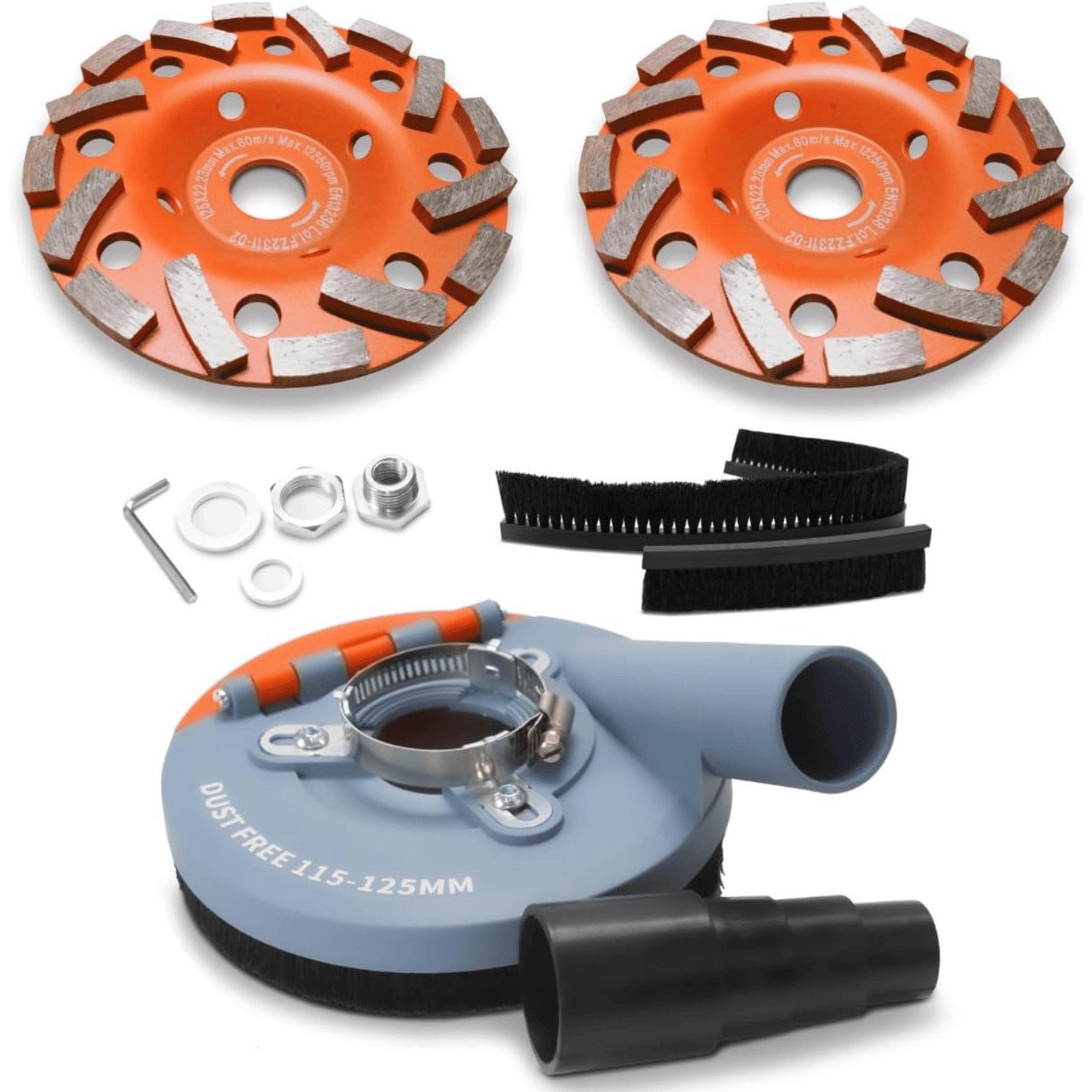 Fanzwork Winkelschleifer Absaughaube für Winkelschleifer+2x125 mm Diamantsc günstig online kaufen