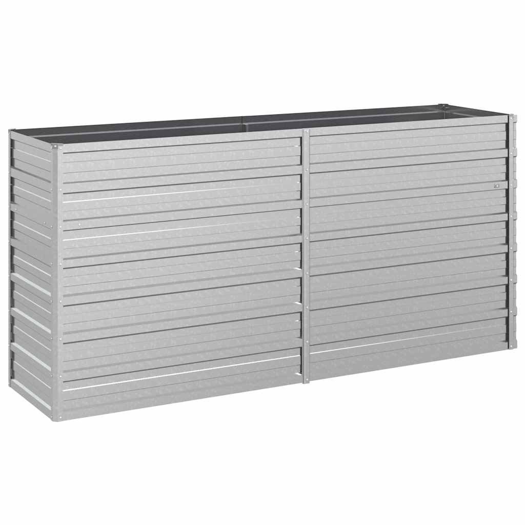 vidaXL Hochbeet Garten-Hochbeet 160x40x77 cm Verzinkter Stahl Silber (1 St)