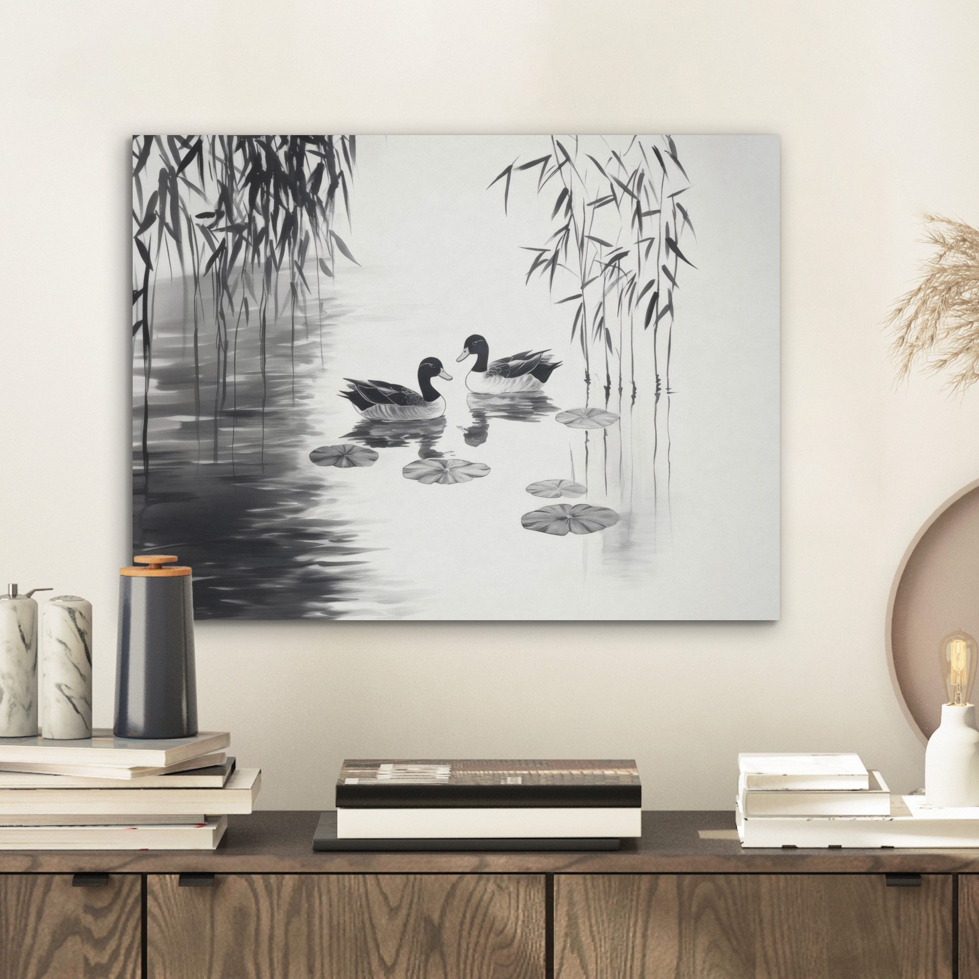 MuchoWow Gemälde Enten - Seerosen - günstig online kaufen