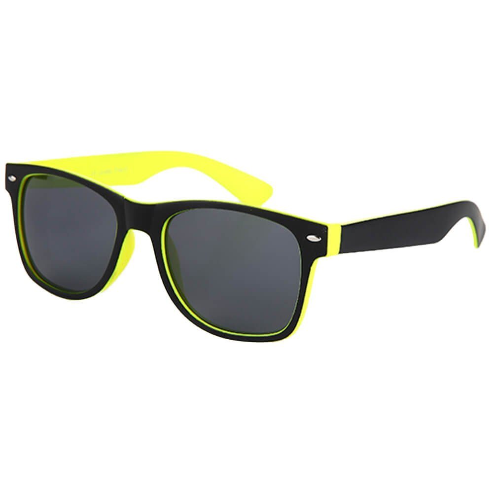 Goodman Design Retrosonnenbrille Sonnenbrille Retro UV Nerd Gelb 400 UV-Schutz