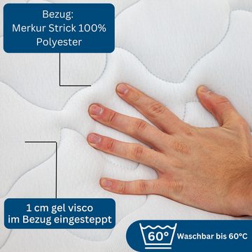 Kaltschaummatratze Arensberger Kaltschaum Gel Matratze RELAXX, 25cm Höhe, Arensberger, 25 cm hoch, (90 x 200cm), 7 Zonen; 25cm Höhe; H2/H3 Härtegrad - Wendbar, 3D Memory Foam