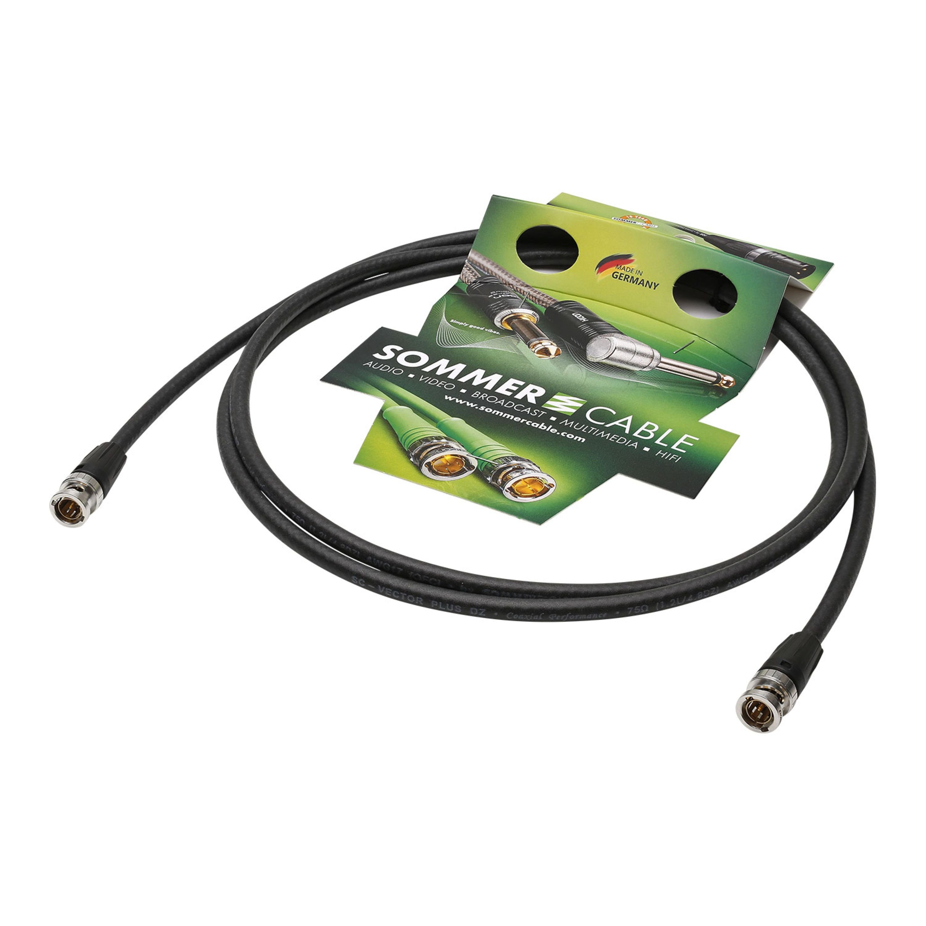 Sommer Cable Spielzeug-Musikinstrument, DZGR-0500-GN-VI BNC Video Patchkabel 5 m - Kabel | Musikspielzeug