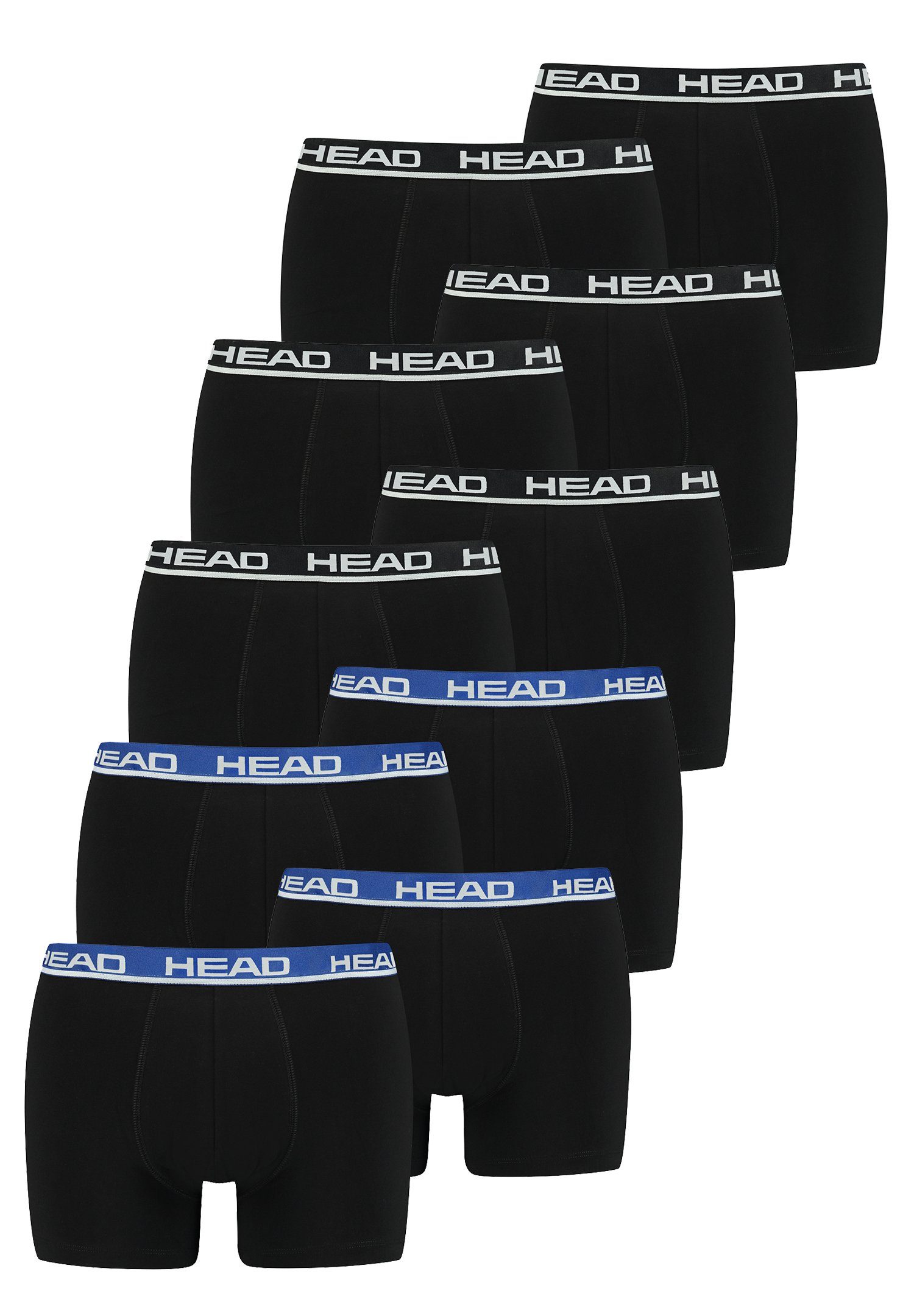Head Boxershorts Head Basic Boxer 10P (Spar-Set, 10-St., 10er-Pack) Black/Black Blue