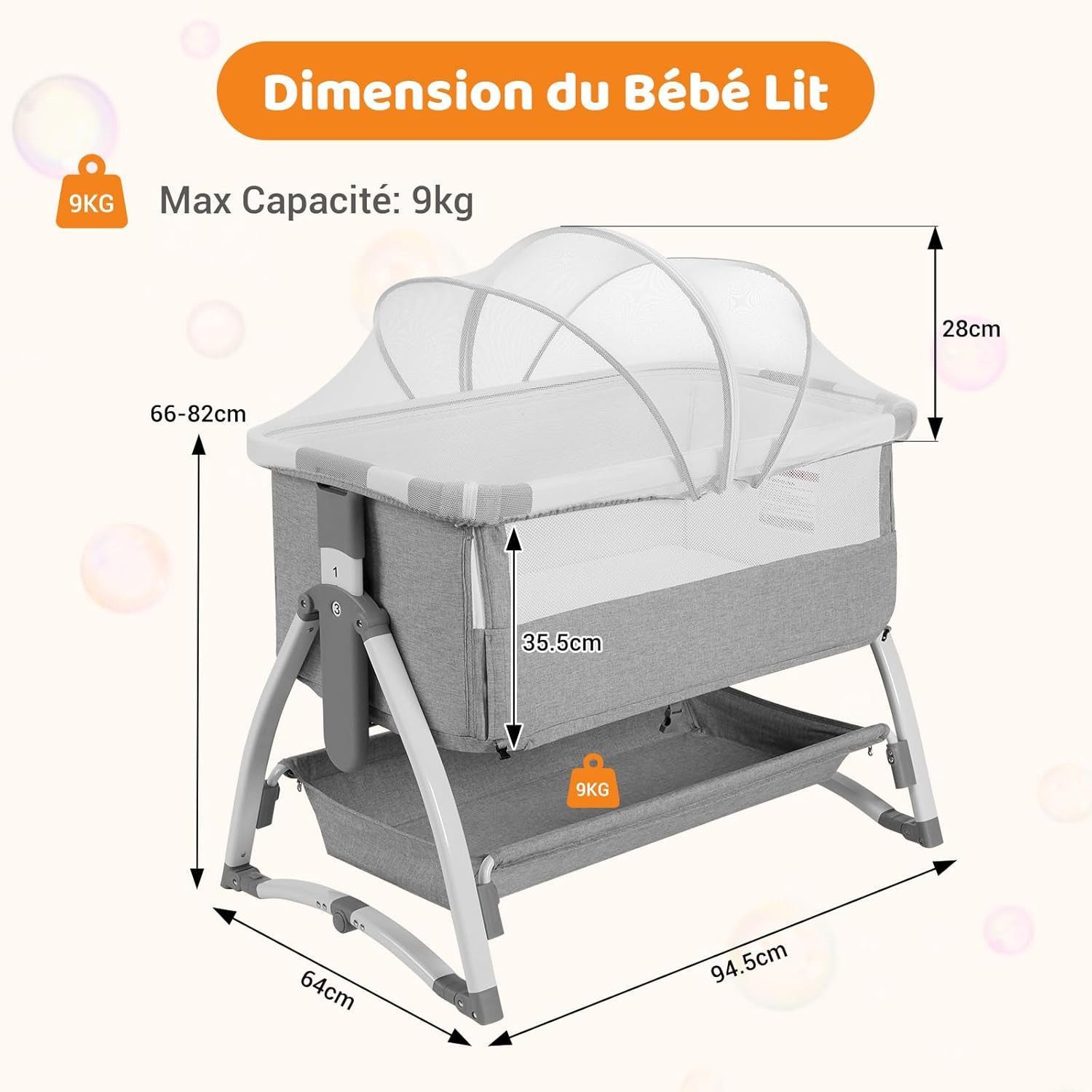 GarveeMore Beistellbett 4-in-1 Babybett mit Matratze günstig online kaufen