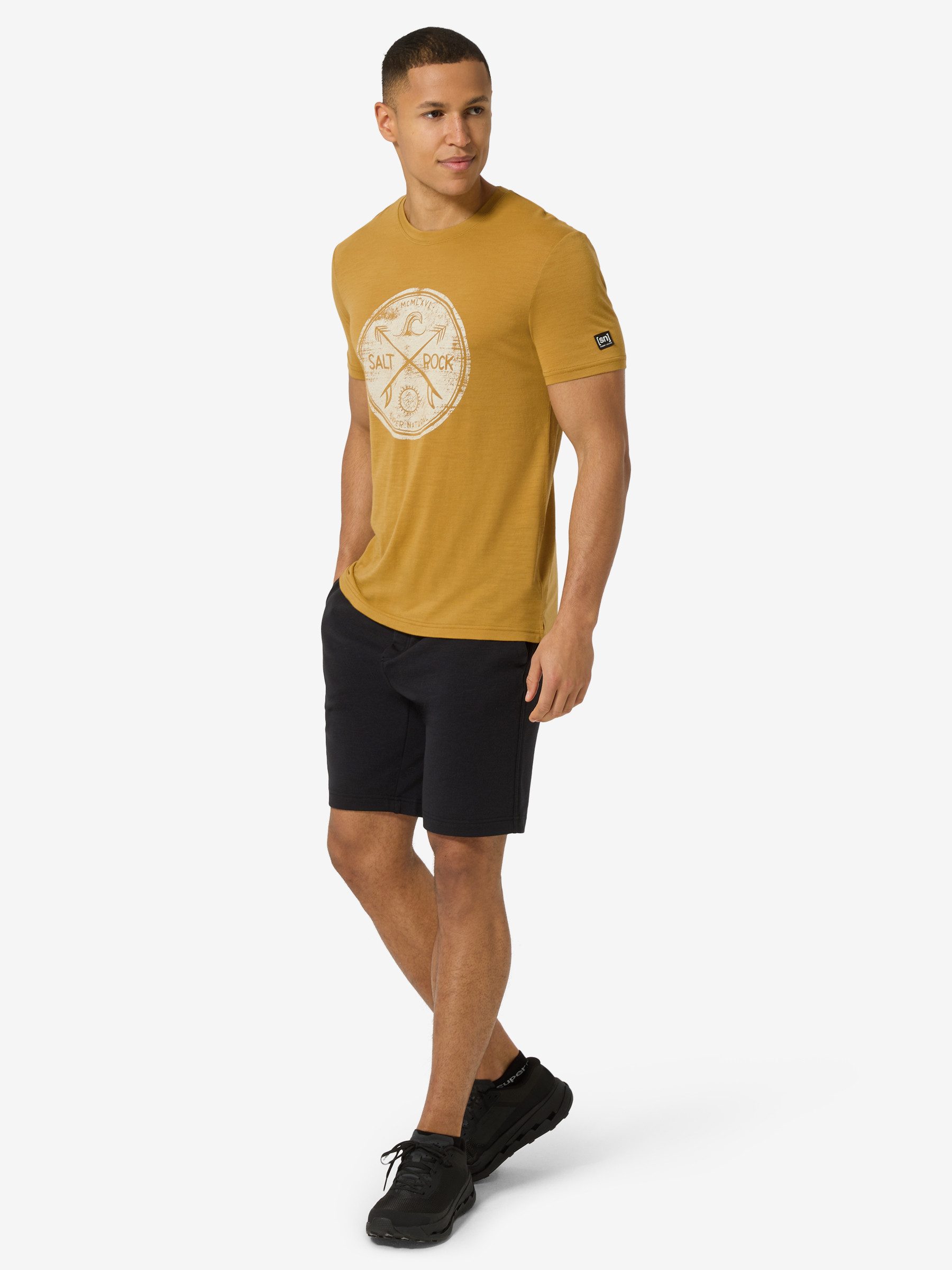 SUPER.NATURAL T-Shirt für Herren, Merino SALT & ROCK stylisch, atmungsaktiv