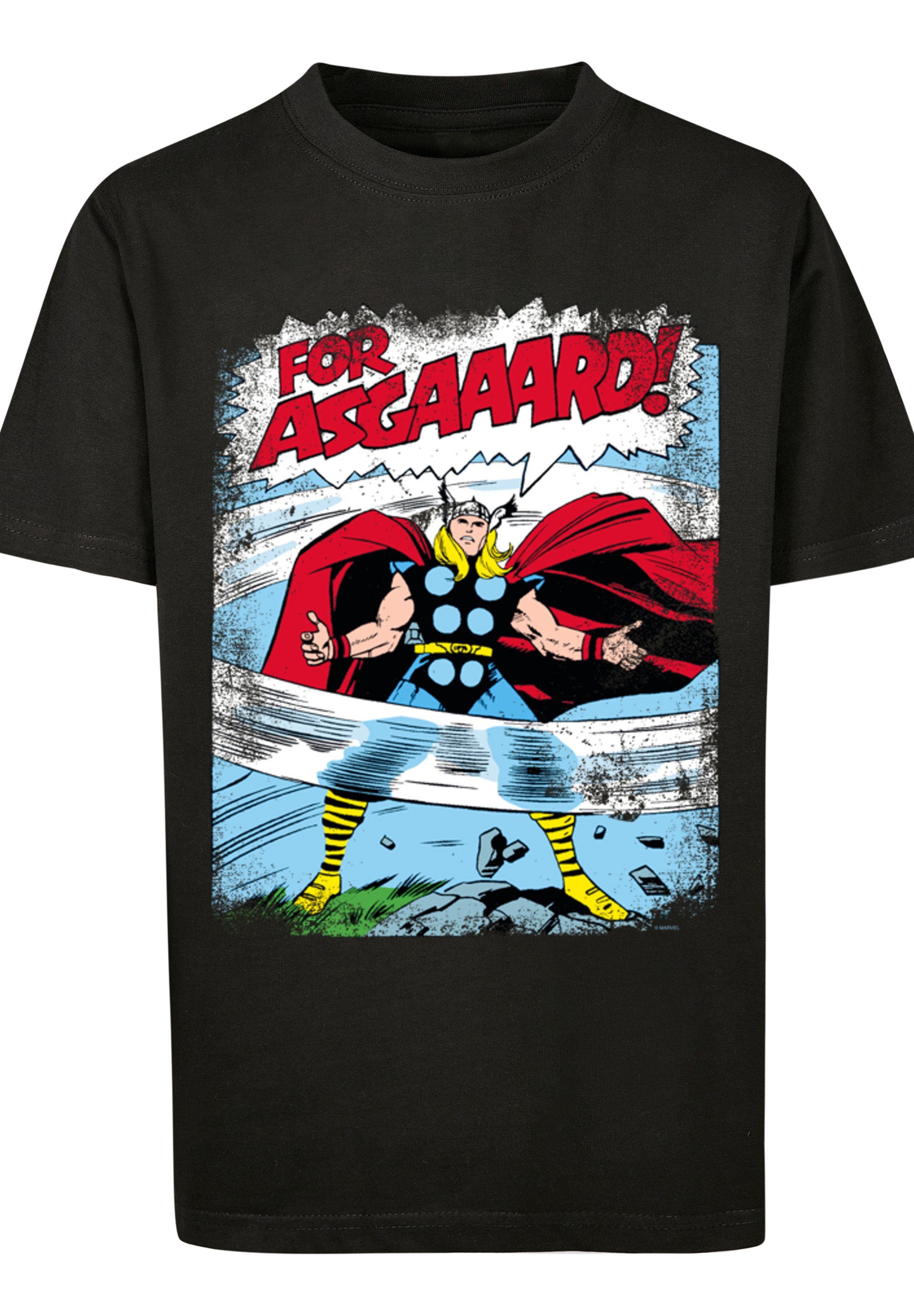 Kids black Marvel Kinder Basic Thor F4NT4STIC (1-tlg) Tee Kurzarmshirt Asgard with