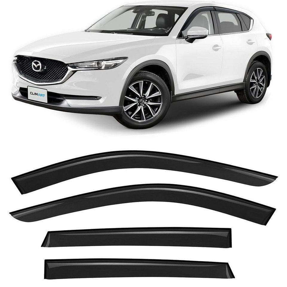 Clim Art Auto-Fußmatte CLIM ART Windabweiser für/kompatible mit Mazda CX-5 SUV  2017-2023 (4 St)