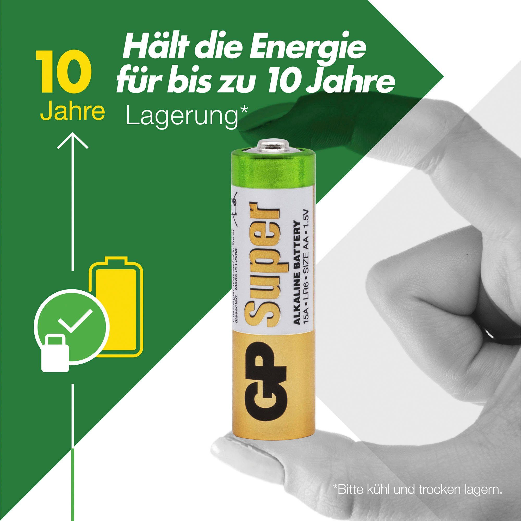 GP Batteries Stck (1,5 Batterie, AA Super V, LR6 Alkaline 40 St) 40