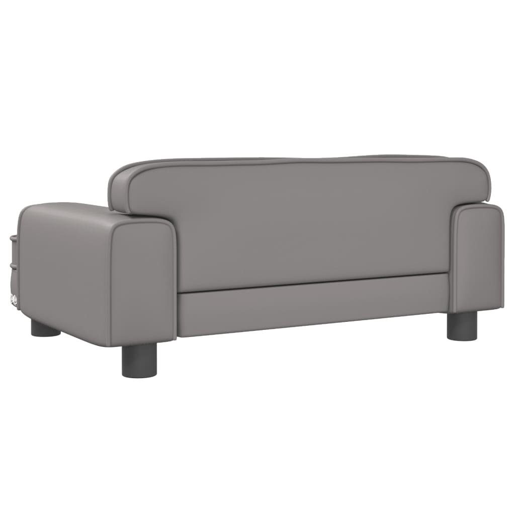 vidaXL Hundekorb 70 x 45 x 30 cm Hundebett Grau 70x45x30 cm Kunstleder Körbchen Hundeso