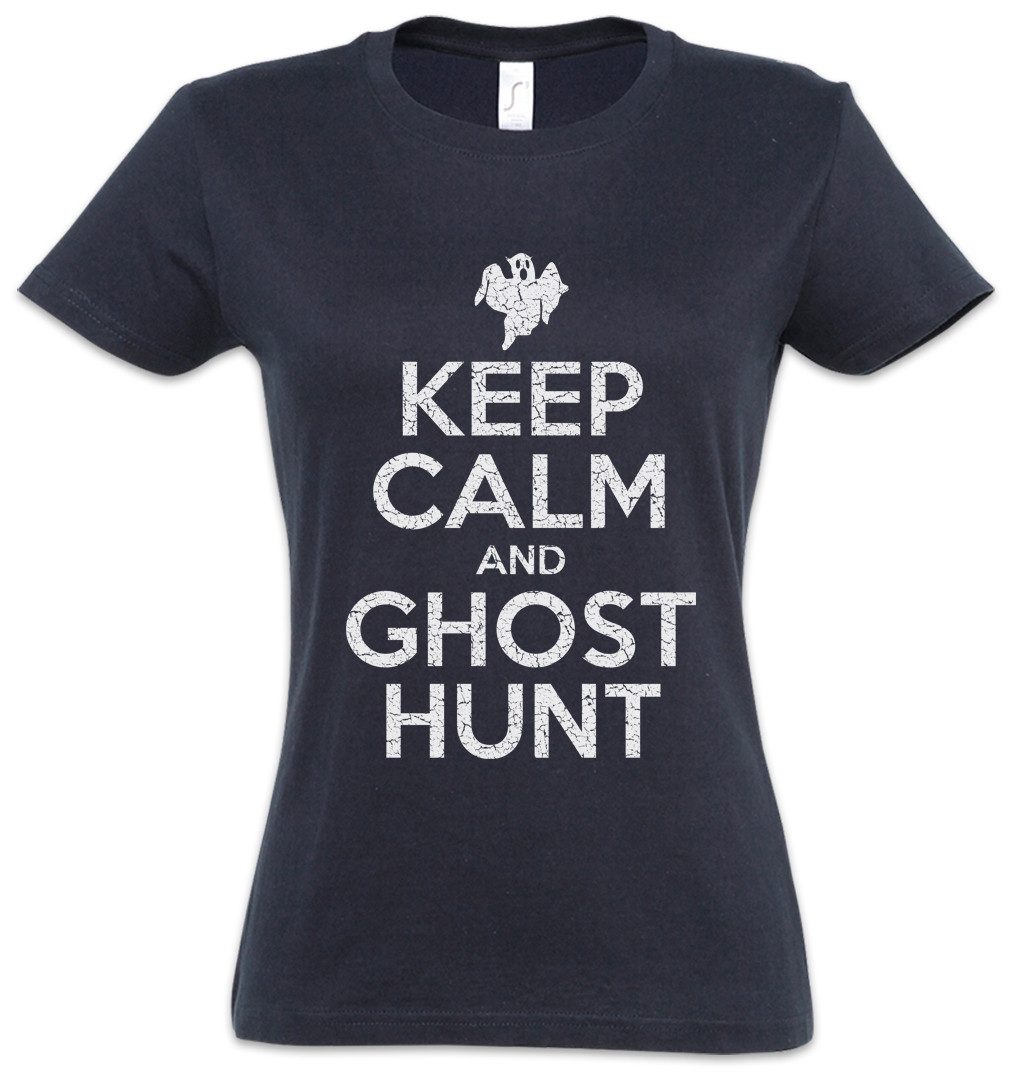 Urban Backwoods Print-Shirt Keep Calm And Ghost Hunt Damen T-Shirt Spectre günstig online kaufen