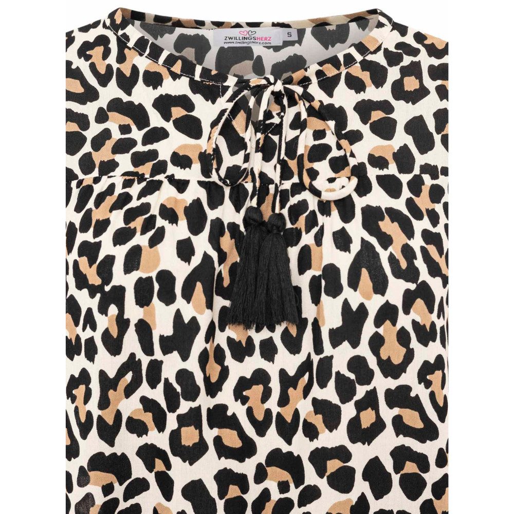 Zwillingsherz Langarmbluse Zwillingsherz Bluse Classic Leo