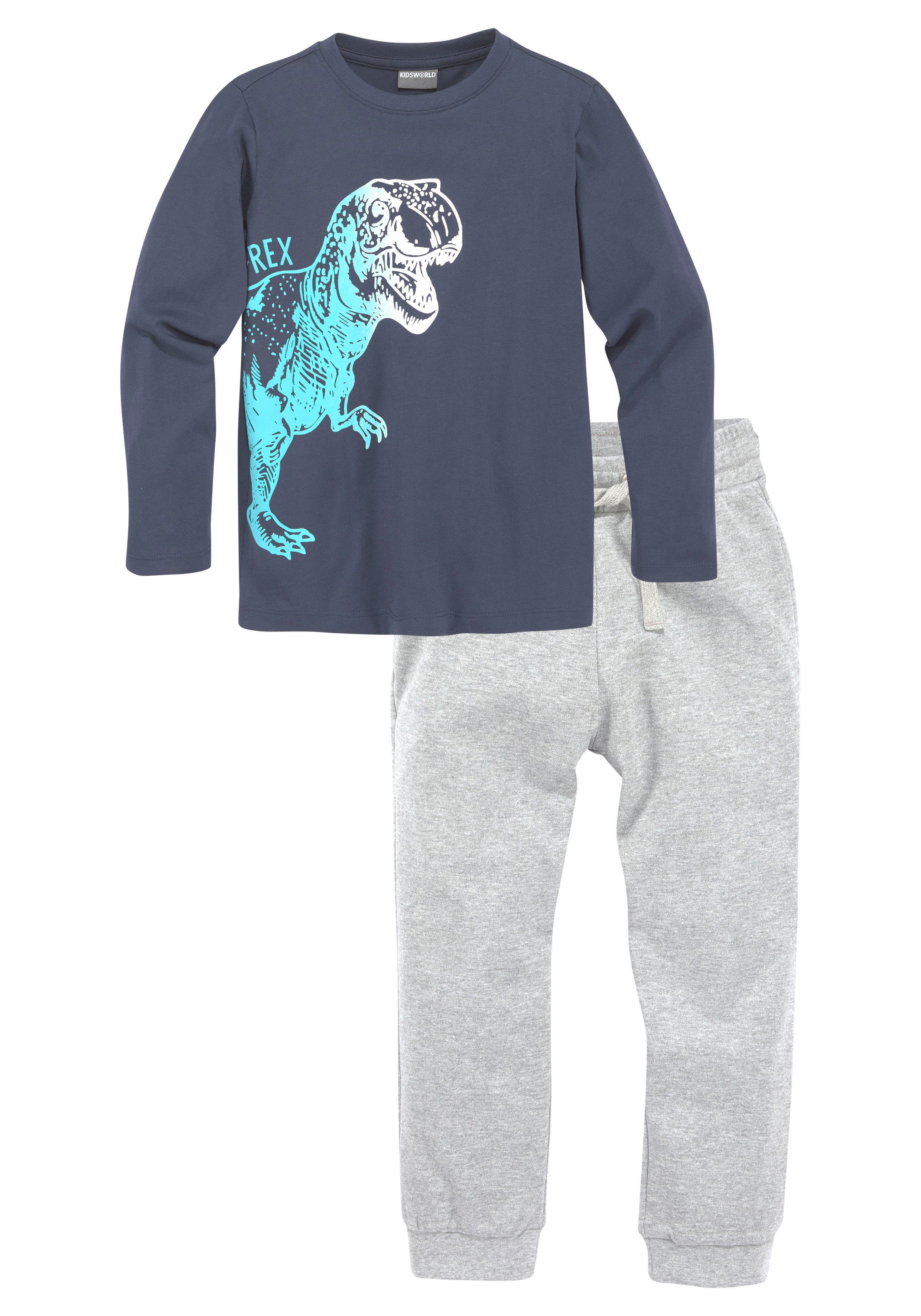 KIDSWORLD Shirt & Hose Dino im 2-tlg) Set Jogginghose Shirt & (Spar-Set