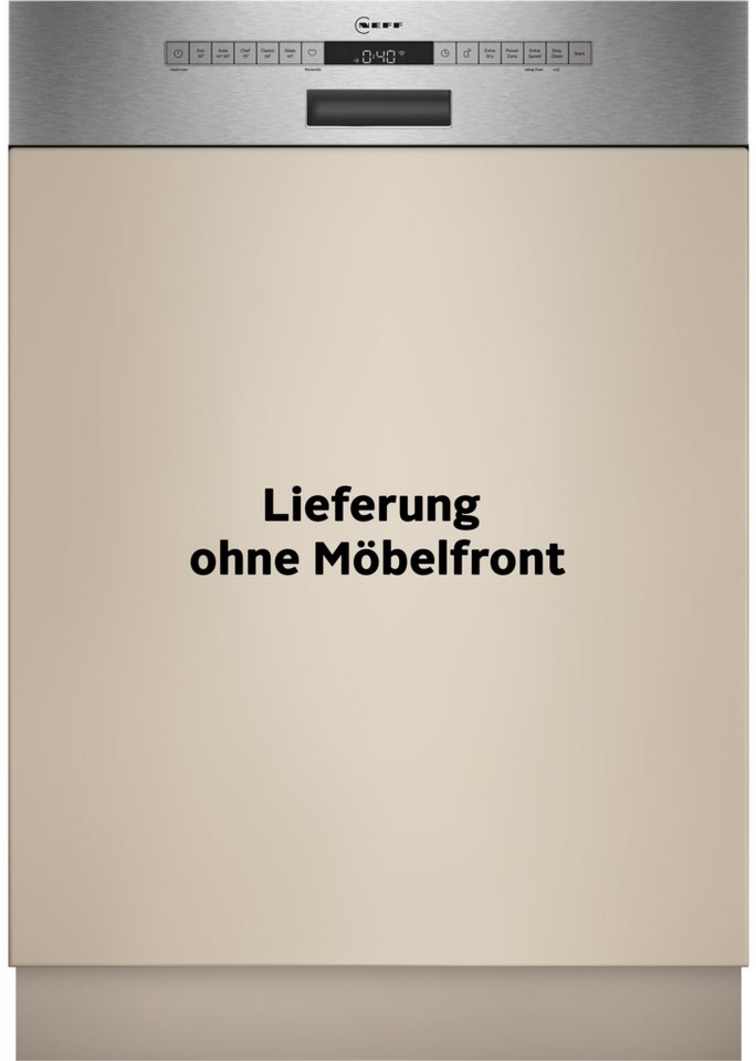 NEFF teilintegrierbarer Geschirrspüler S145EBS16E, 13 Maßgedecke, Automatische Türöffnung für Effizienz, flexible Körbe