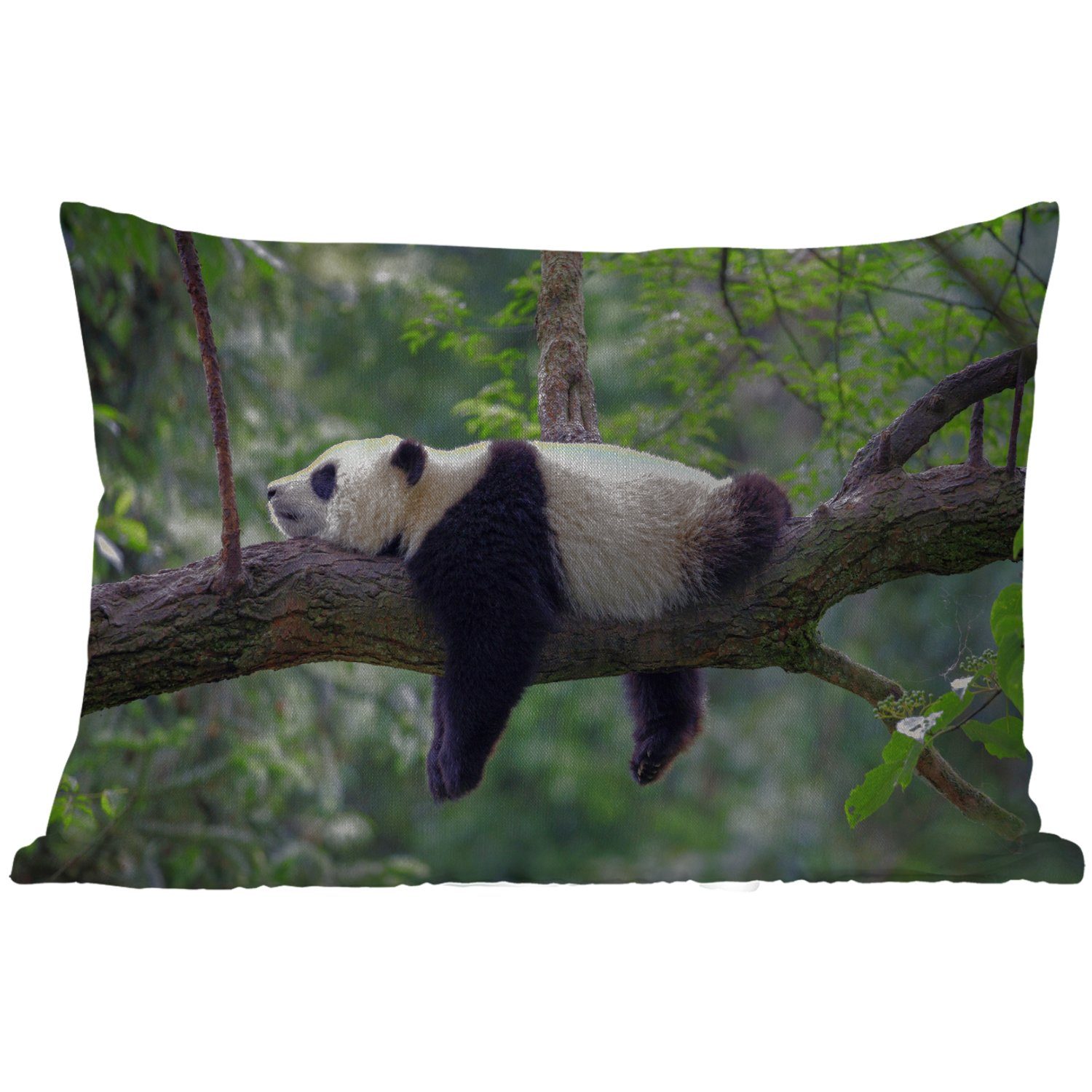 Baum Dekokissen - - Outdoor-Dekorationskissen, MuchoWow - Natur, Dekokissenbezug, Polyester, Kissenhülle Tiere Panda