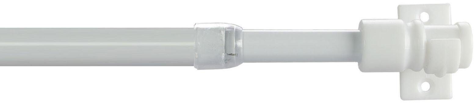 Liedeco Scheibenstange Florida, Ø 12 mm, 1-läufig, ausziehbar, ohne Bohren, verschraubt, Kunststoff, Metall