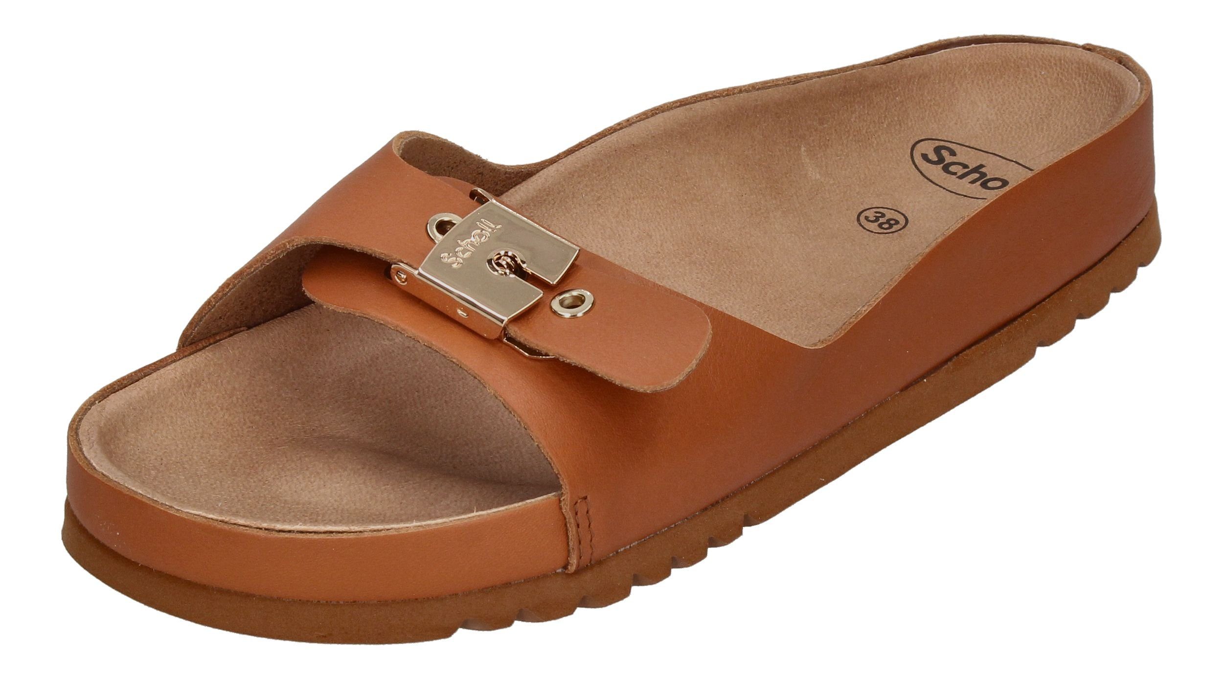 Scholl MEG Keilpantolette Cognac