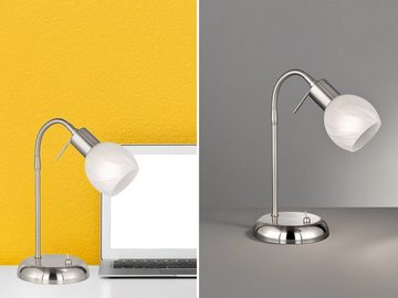 meineWunschleuchte LED Schreibtischlampe, LED wechselbar, 1x E14 LED mit 3,5 Watt, 320 Lumen, Warmweiß, Arbeitsplatz-Leuchte Bürobeleuchtung & Leselampe Retro Bett, Höhe 40cm