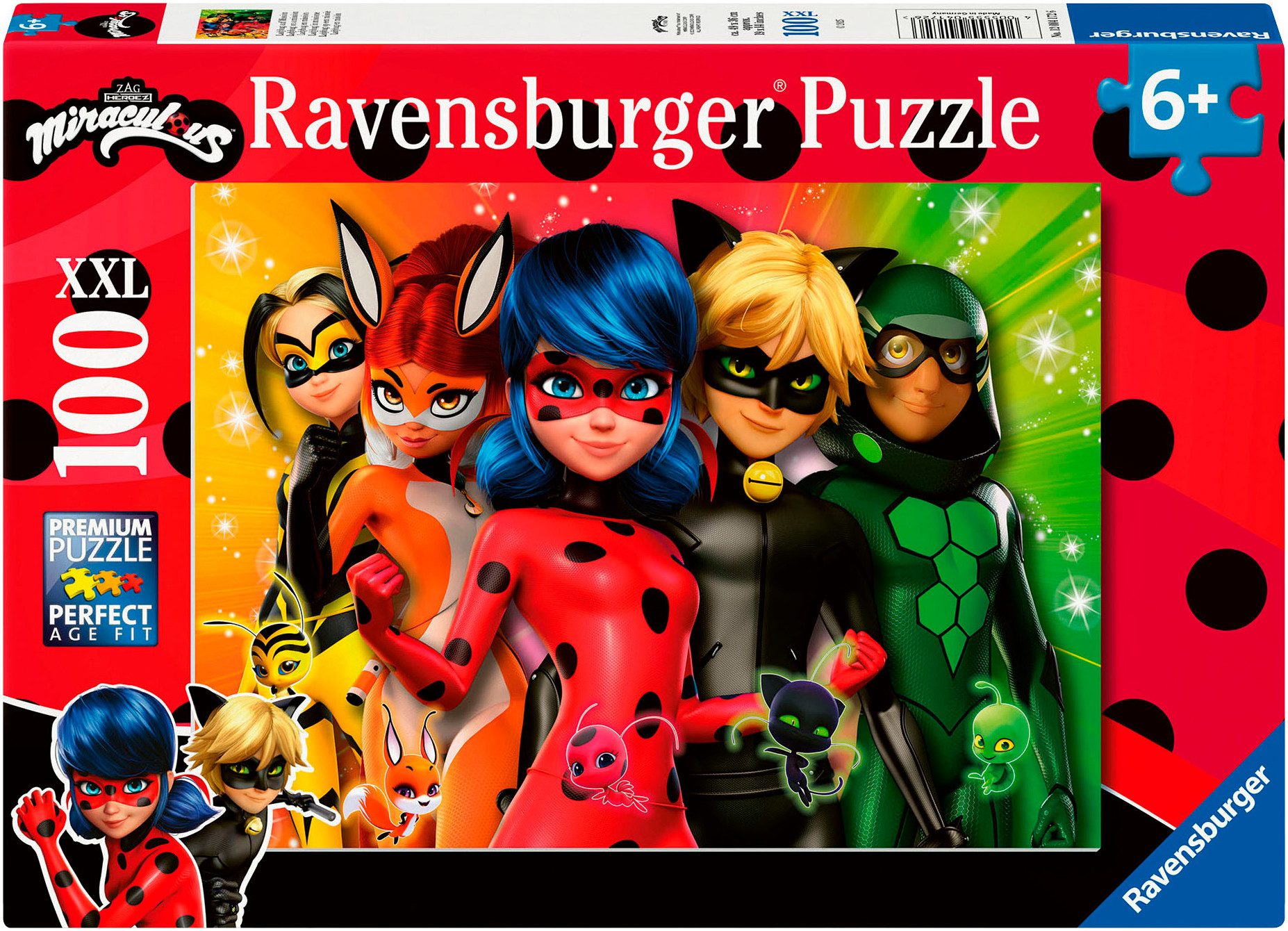 Ravensburger Puzzle Ladybug en mission, 100 Puzzleteile, Made in Germany günstig online kaufen