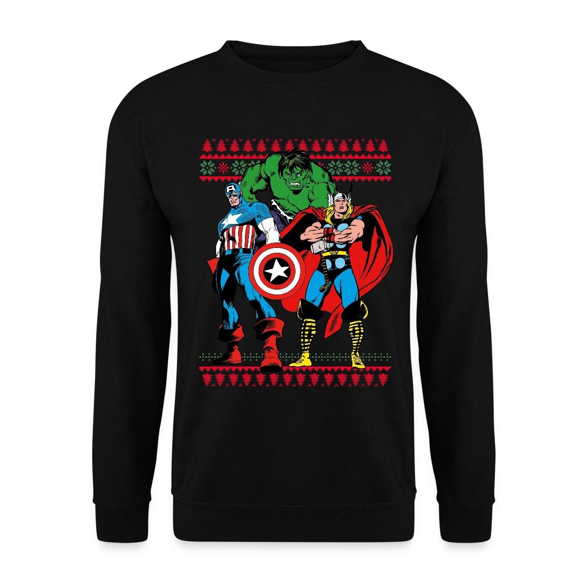 Sweatshirt Avengers Superhelden Ugly Christmas Unisex Pullover