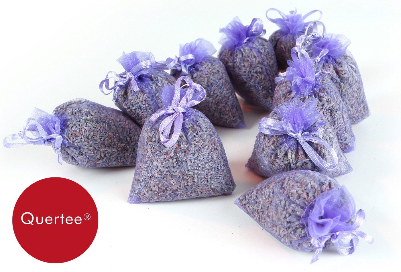 Quertee Duftbeutel 10x Bio Lavendel Lavendelsäckchen Duftsäckchen Mottenschutz (10x10 g), 1-tlg., Hergestellt in Deutschland