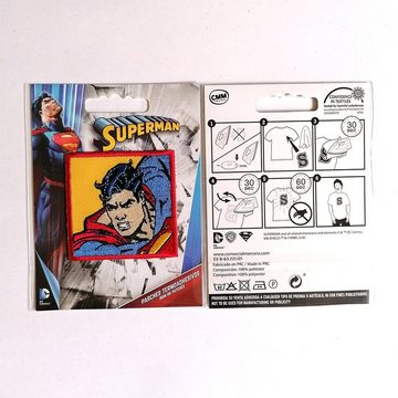 Catch the Patch Aufnäher Bügelbild, Aufbügler, Applikationen, Patches, Flicken, zum aufbügeln, Polyester, Superman Gesicht 1 - Größe: 5,5 x 5,5 cm