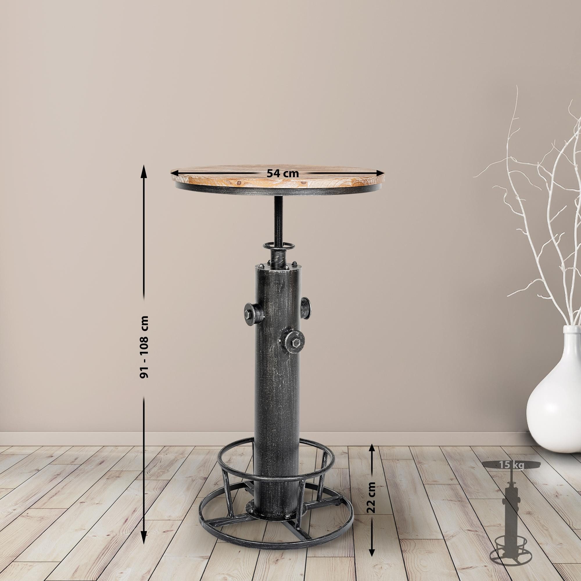 CLP Bartisch Ruhr, höhenverstellbarer Stehtisch, Gestell aus Metall günstig online kaufen