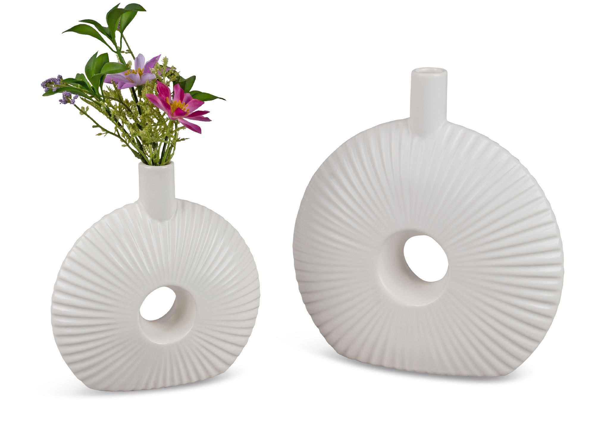 formano Dekovase Relief, Farbe: Weiß, Motiv: günstig online kaufen