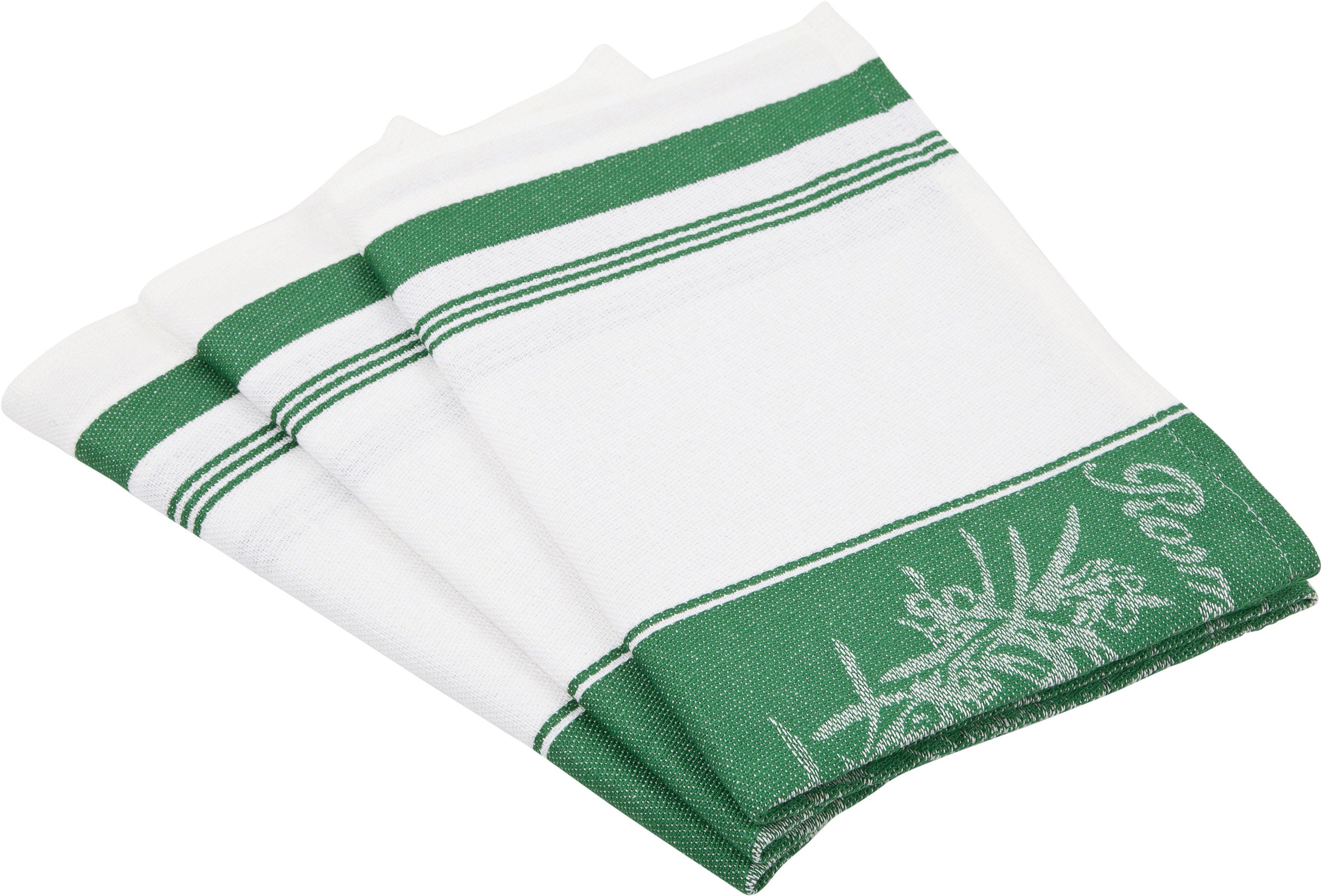 ROSS Geschirrtuch Exclusiv, (Set, 3-tlg), Mittelstreifen günstig online kaufen