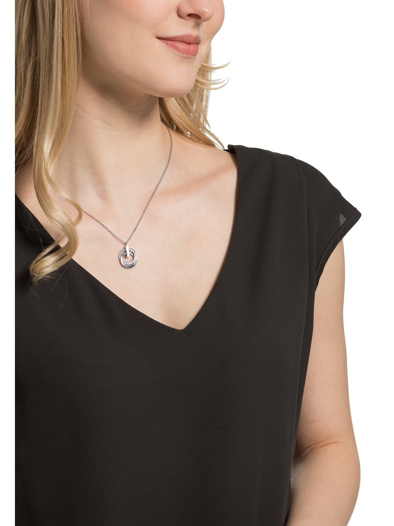 JETTE Silberkette JETTE Damen-Kette 925er Silber 30 Zirkonia, SWING
