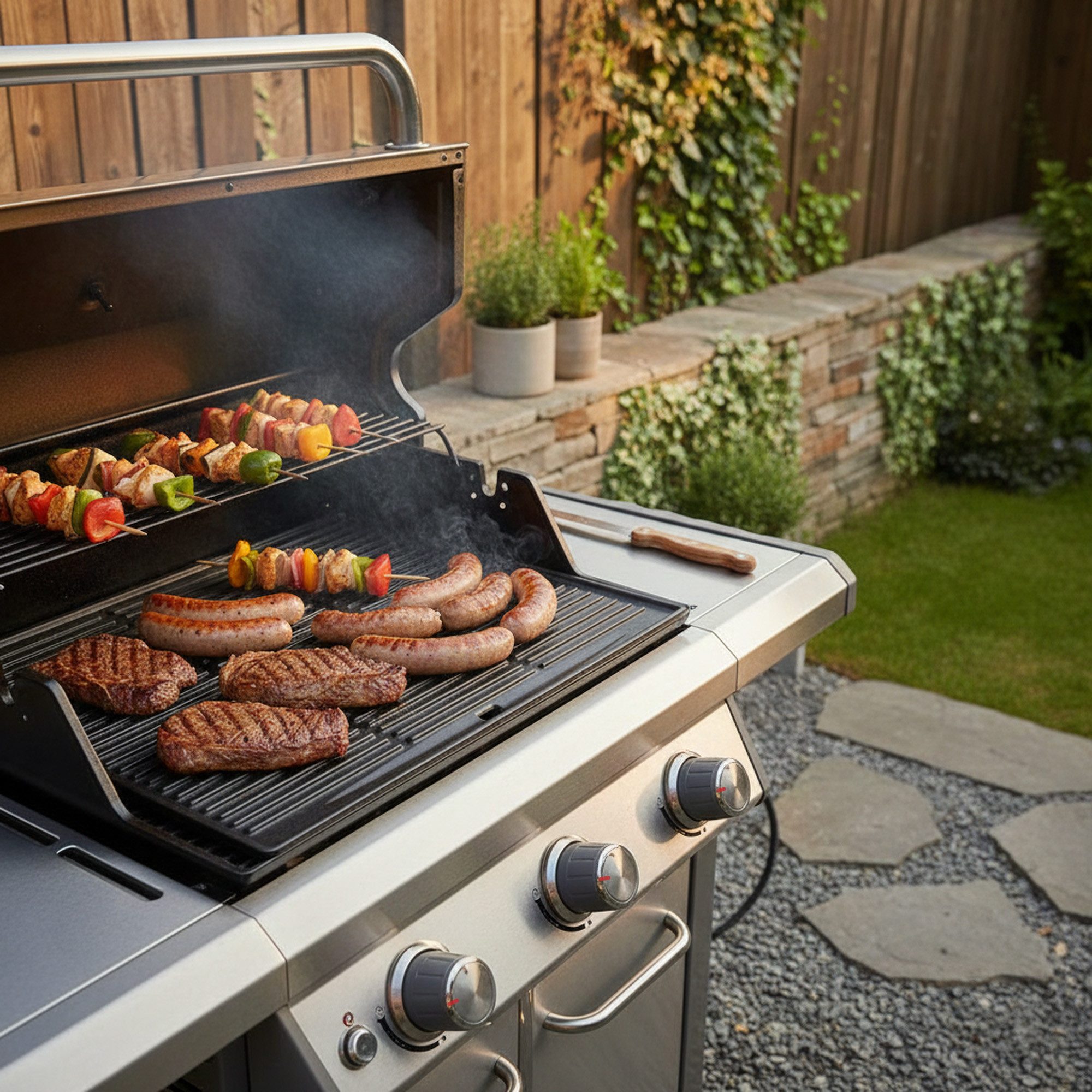 BBQ-Toro Grillplatte Gusseisen Grillplatte 45 x 35 cm, Wendeplatte, emailliert