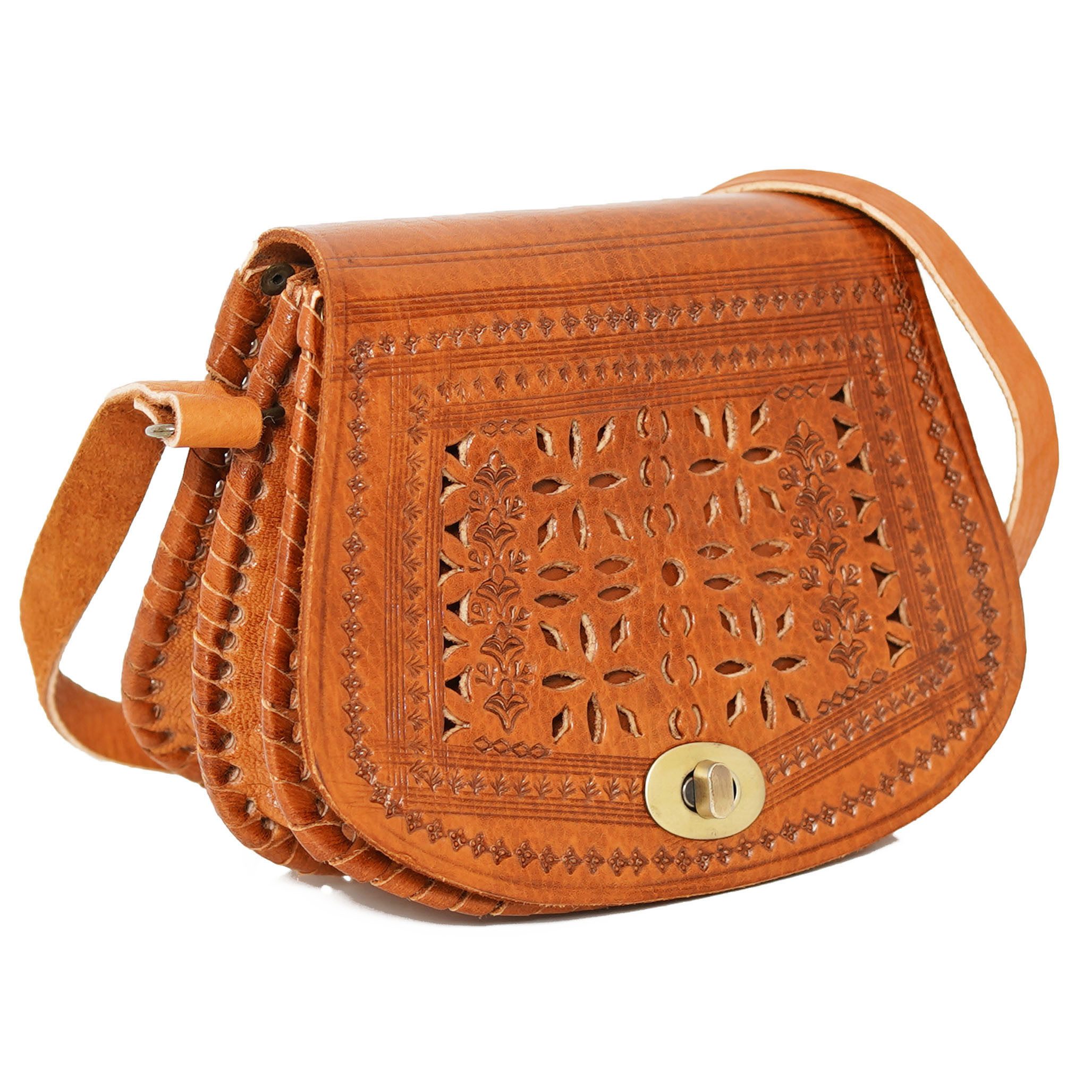 ALMADIH Umhängetasche Leder Damentasche AMIRA traditionelle Ledertasche Schultertasche.