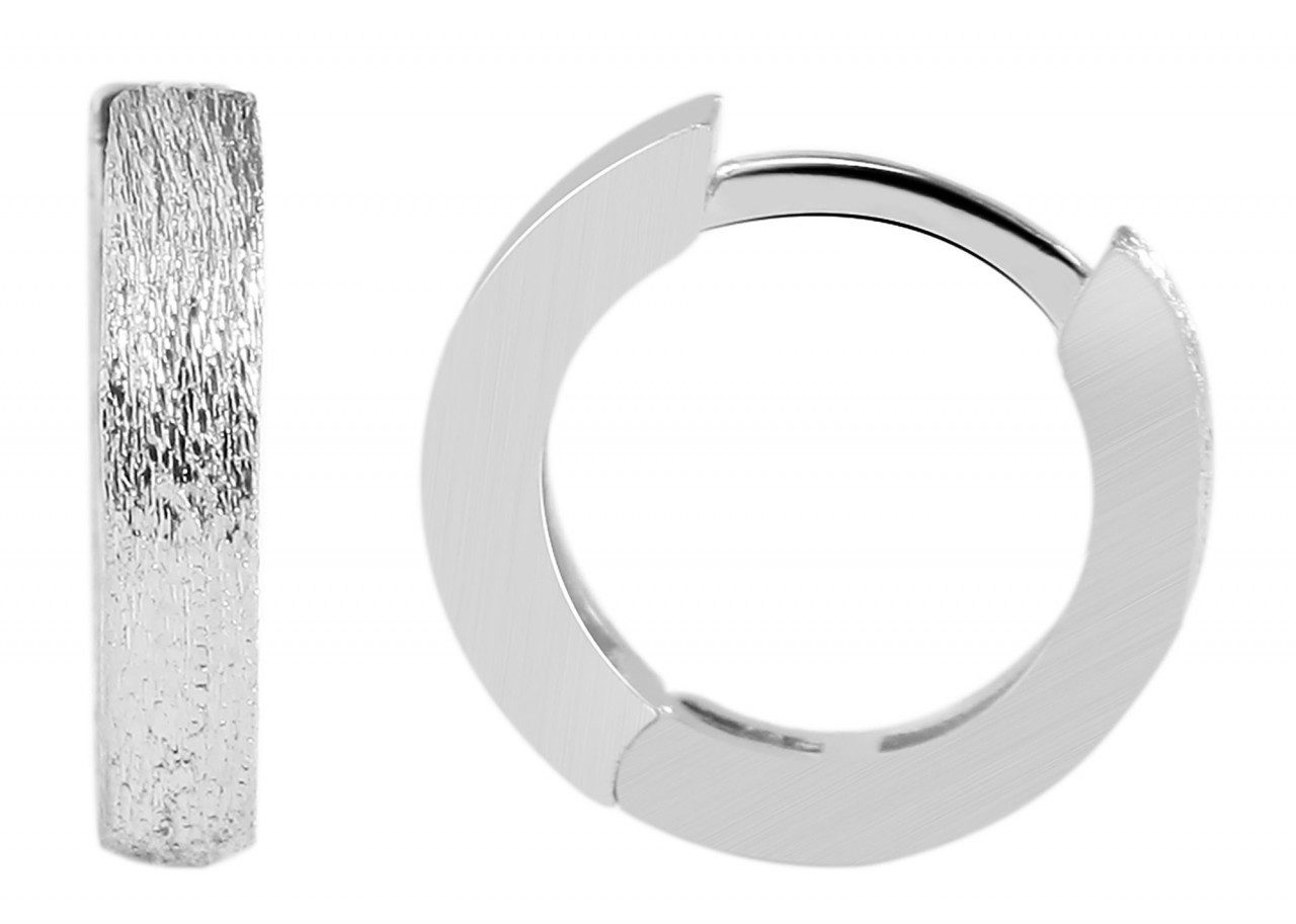 Adelia´s Paar Creolen Damen Creolen aus mattem 925 Sterling Silber Ø 7 mm