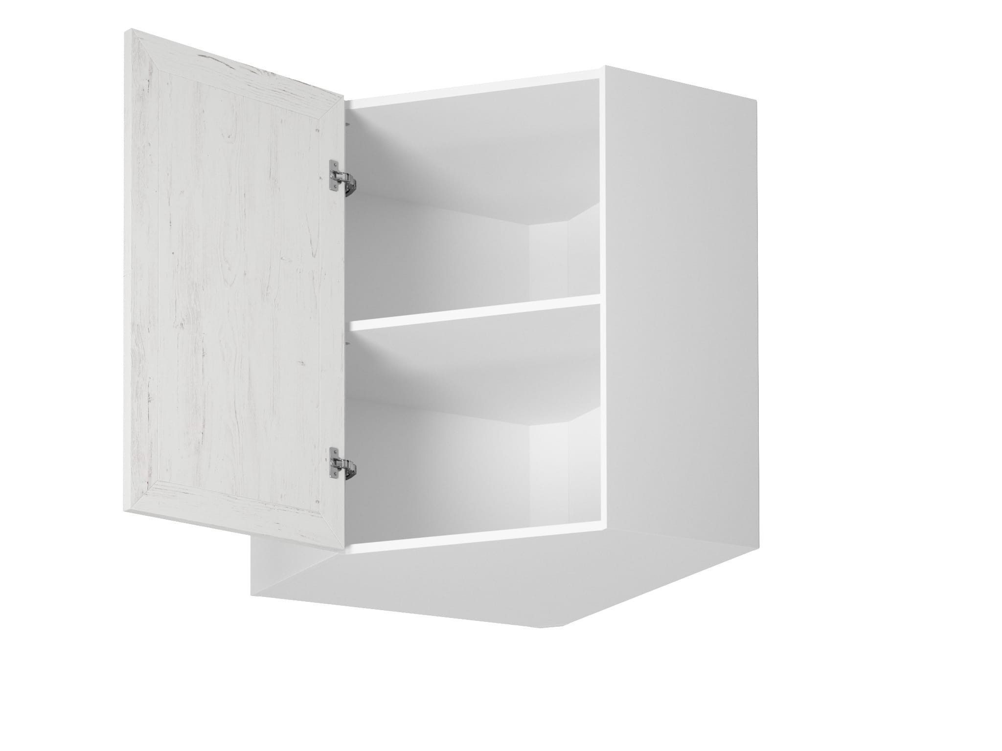 ROYAL24_MARKT Eckhängeschrank - Provence Küchenoberschrank Ecke 60 cm (Packung, 1-St., Serie Provence – G60N) Platzsparend – Elegant – Hochwertig – Modern