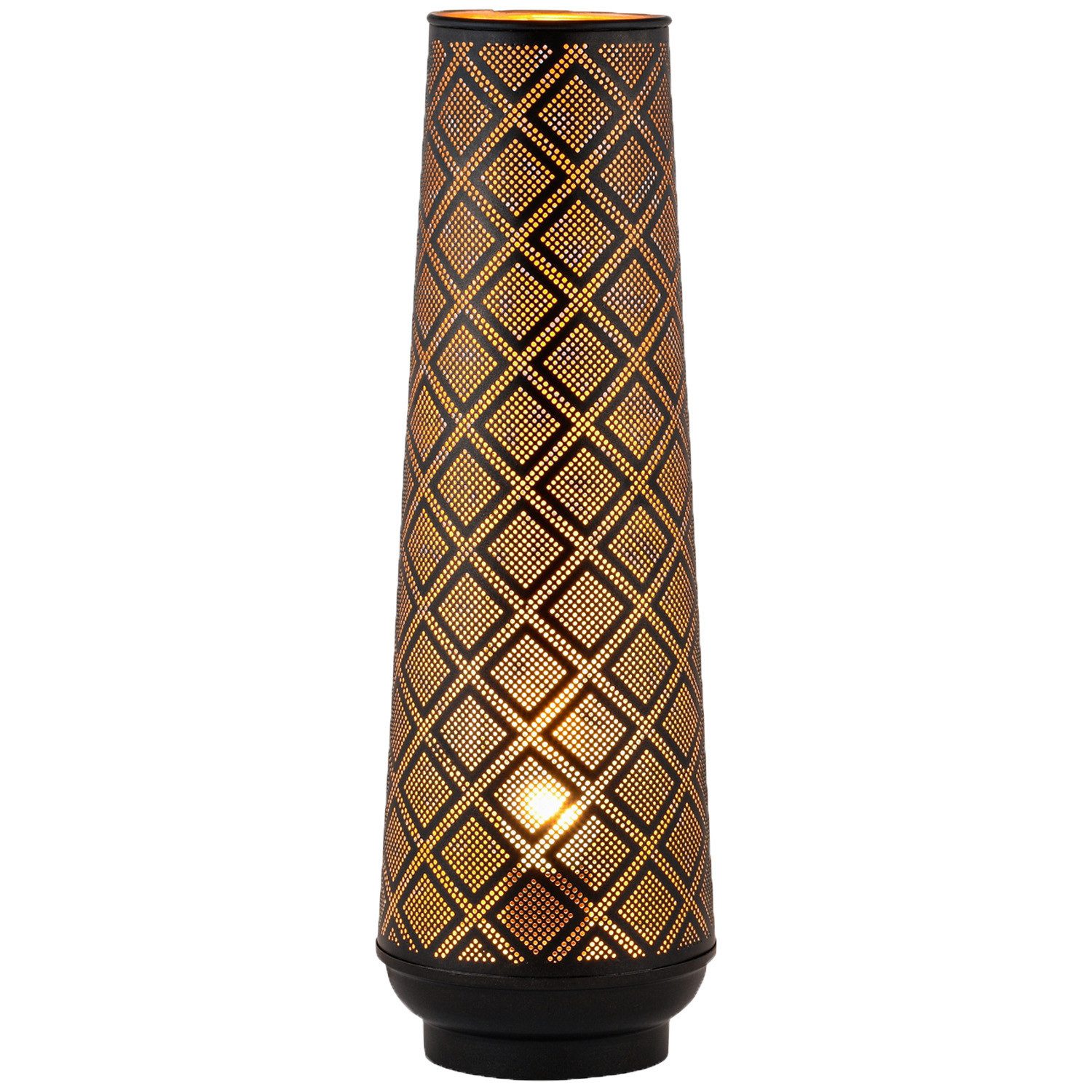 Marrakesch Orient & Mediterran Interior Nachttischlampe Orientalische Deko Stehlampe Tischlampe Lampe Qantas Gross Schwarz, Handarbeit