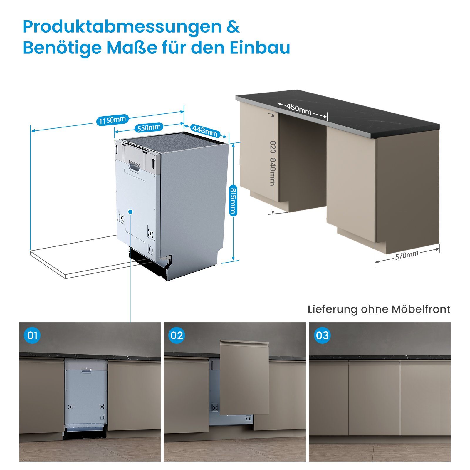 Midea vollintegrierbarer Geschirrspüler SV 5.14K10C