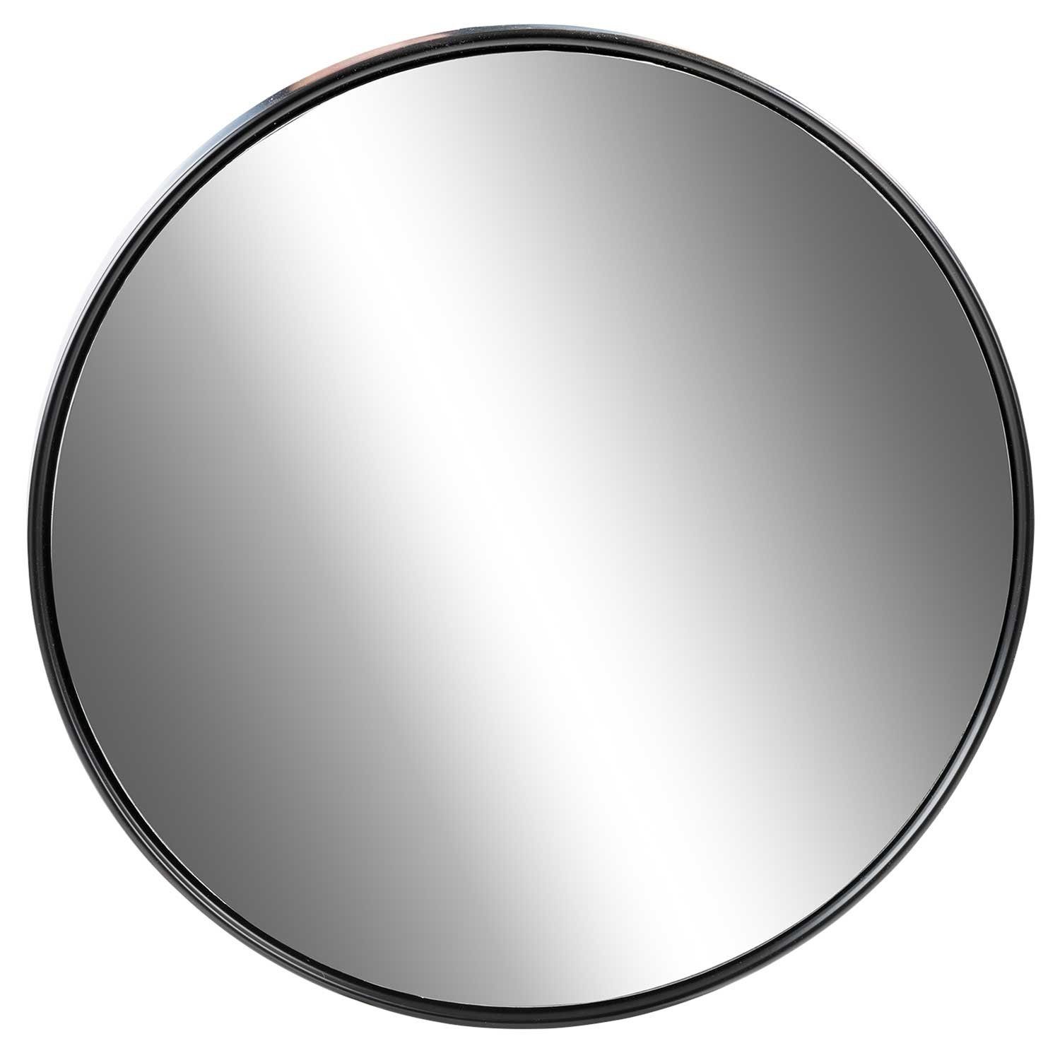 60 Ø Metall, Spiegel Schwarz, in TAINA, lackierte Rahmenoberfläche cm, Home4You Rahmen