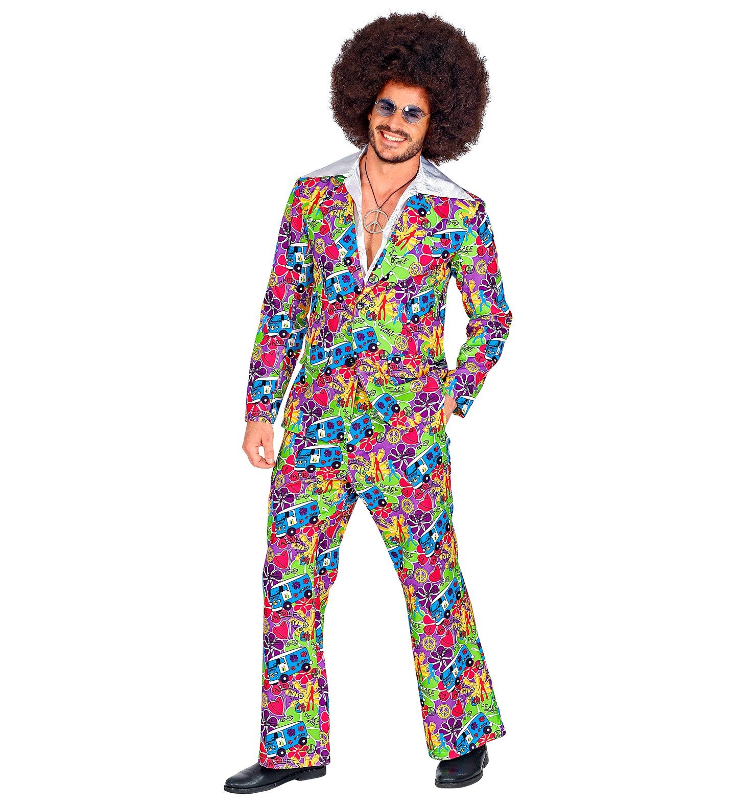 Kostüm Hippie Anzug 'Groovy' für Herren, Mehrfarbig - Ko