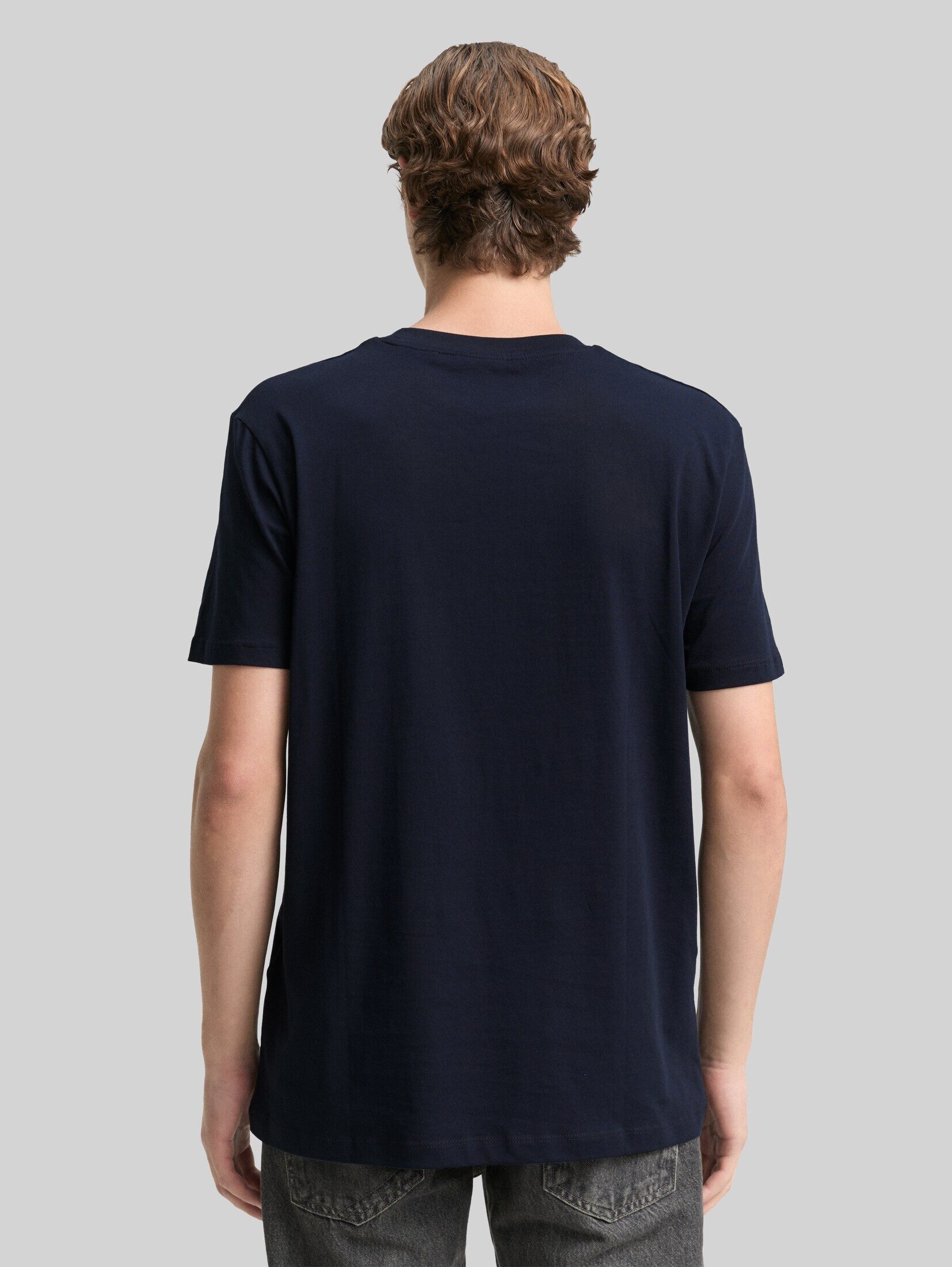 TOM TAILOR Denim T-Shirt T-Shirt (im Einserpack) T-Shirt mit Logo-Print