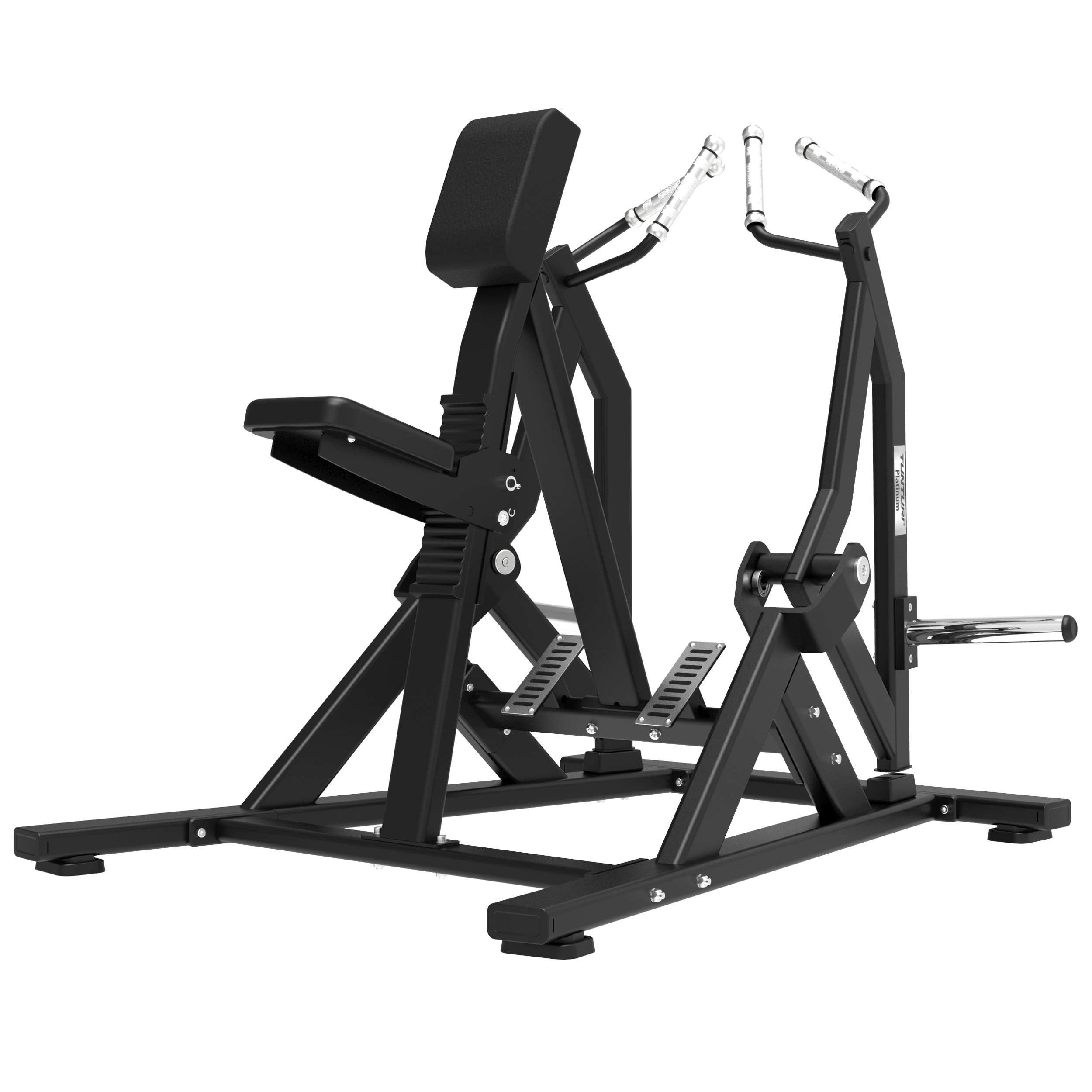 Tunturi Kraftstation Seated Row Kraftstation, Rücken Training, Plate Loaded, V-Serie, 200 k