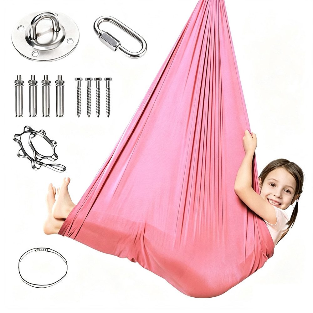 AFKSMILE Hängemattengestell Aerial Yoga Hängematte Set,Nestschaukel,2-in-1 Yoga Hängematte & Swing, 200kg Tragkraft Yoga-Schaukel Hammock (280x150cm),Schaukel-Hängematte