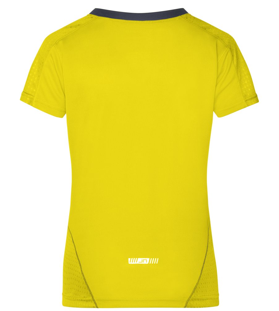 James & T-Shirt Nicholson lemon/iron-grey und Laufshirt Atmungsaktiv Kurzarm Doppelpack Laufshirt Stück) Feuchtigkeitsregulierend JN471 2 (Doppelpack, Running Damen