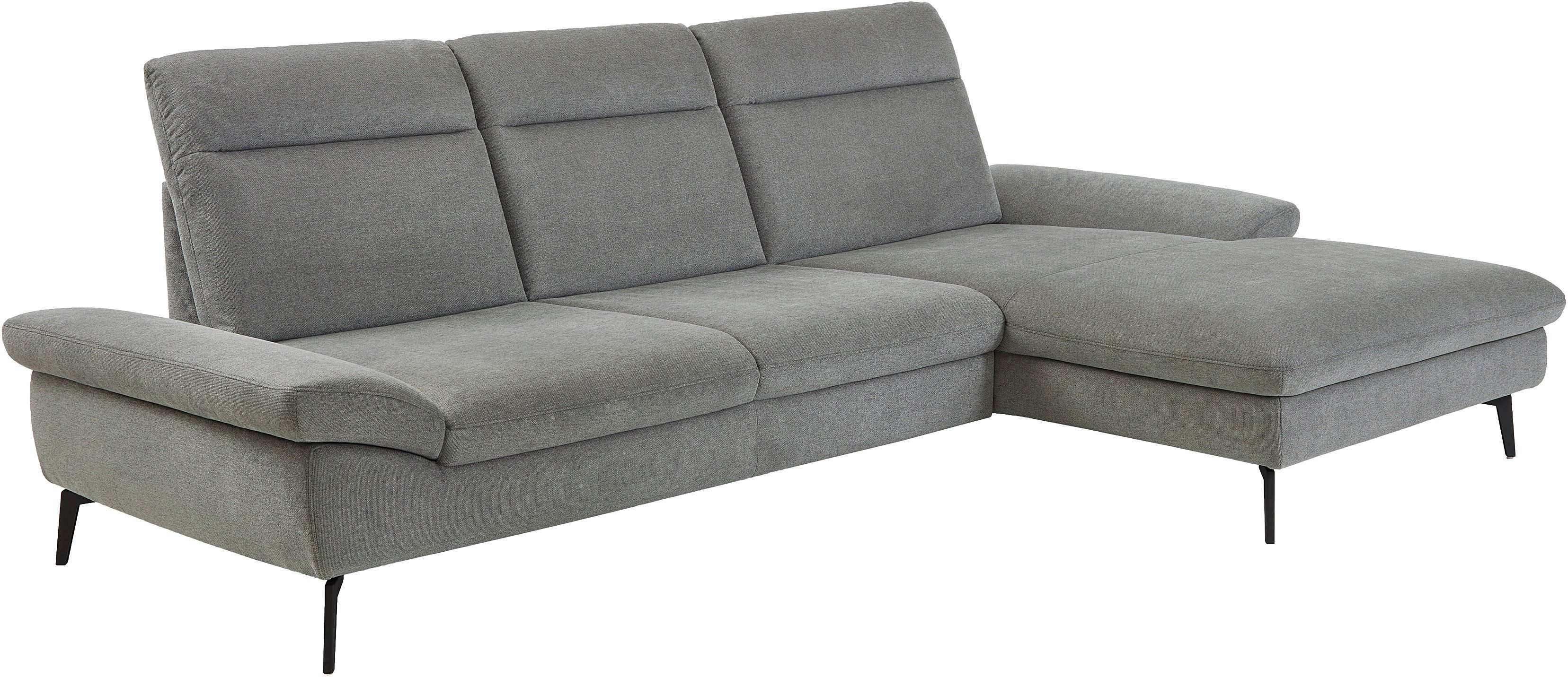 HUKLA Ecksofa HU-HP22156 L-Form, inkl. Kopfpolsterverstellung, optional mit Sitztiefenverstellung