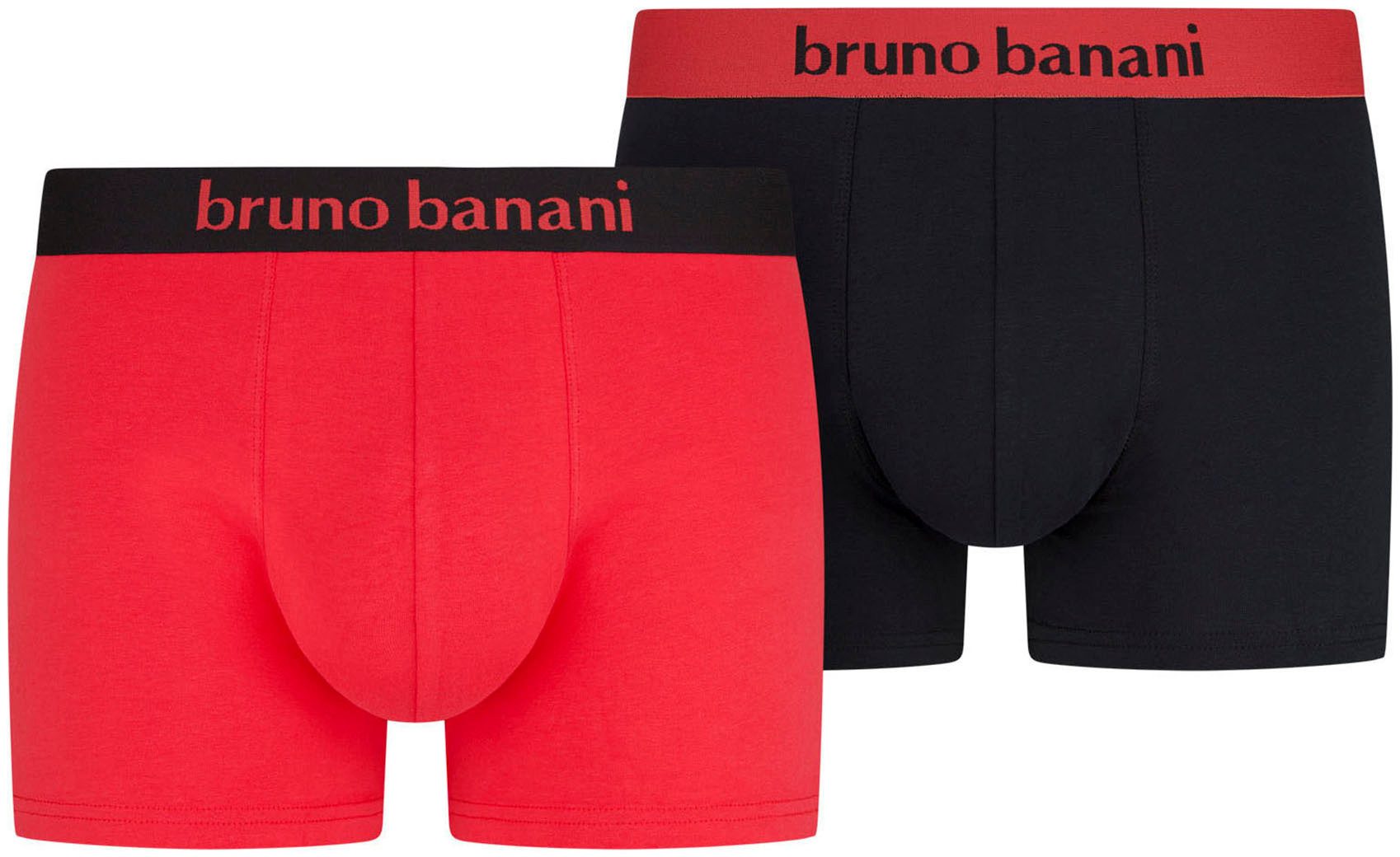 Bruno Banani Boxershorts FLOWING (2er Pack) mit kontrastfarbenem Bündchen günstig online kaufen