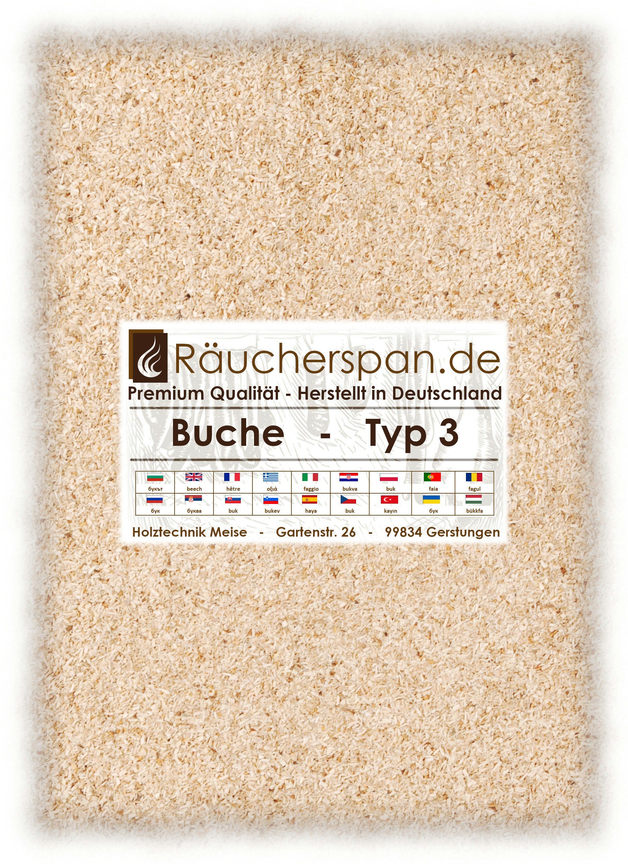 Räucherspan.de Räucherofen Räucherspäne von Räucherspan.de, Buchenholz fein, Typ 3, 2kg 5kg, naturbelassenes Holz, Kammergetrocknet