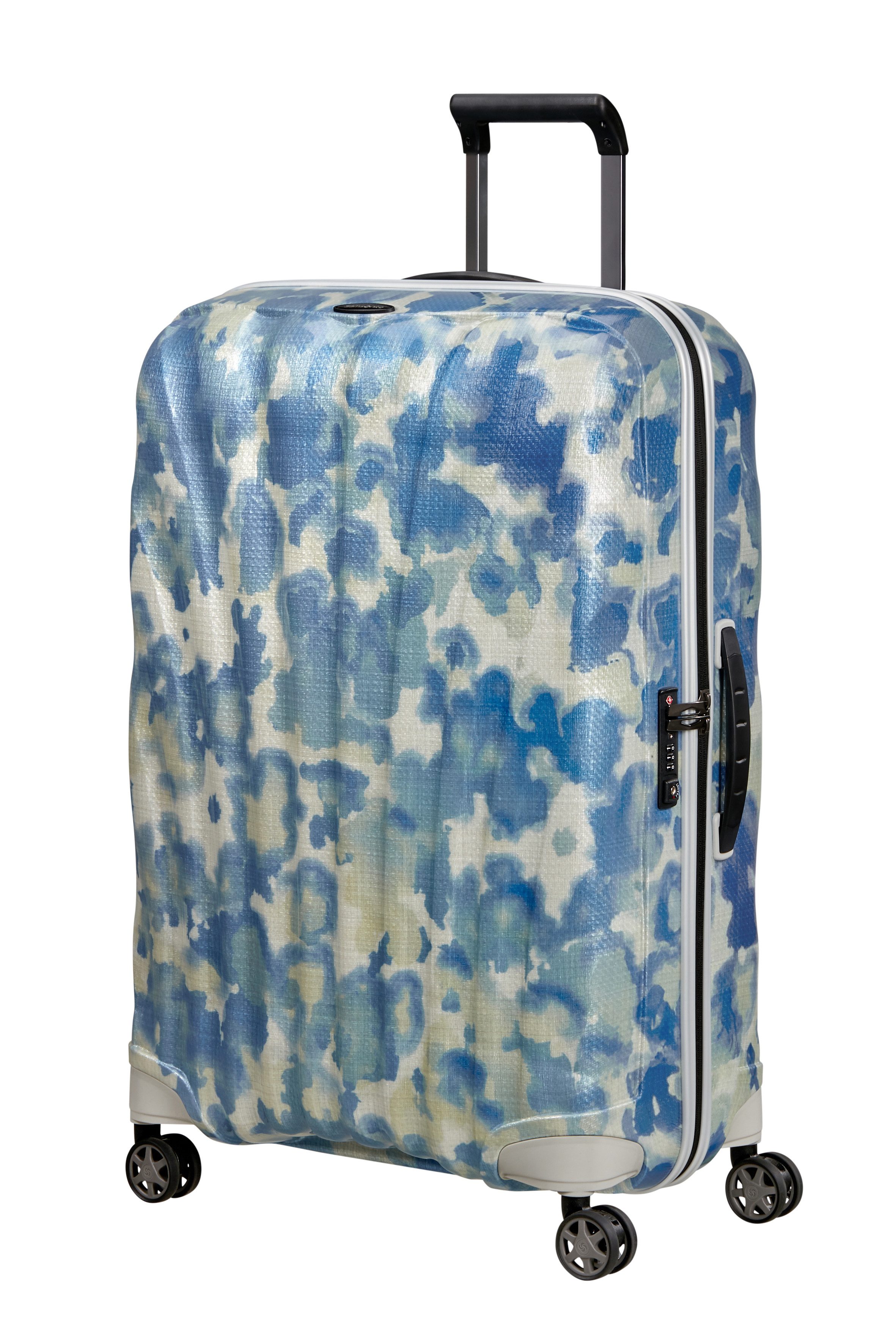 Samsonite Hartschalen-Trolley SPINNER, Farbedition "Drifted Clouds", Curv-Material, mind. 95% recyceltes PET
