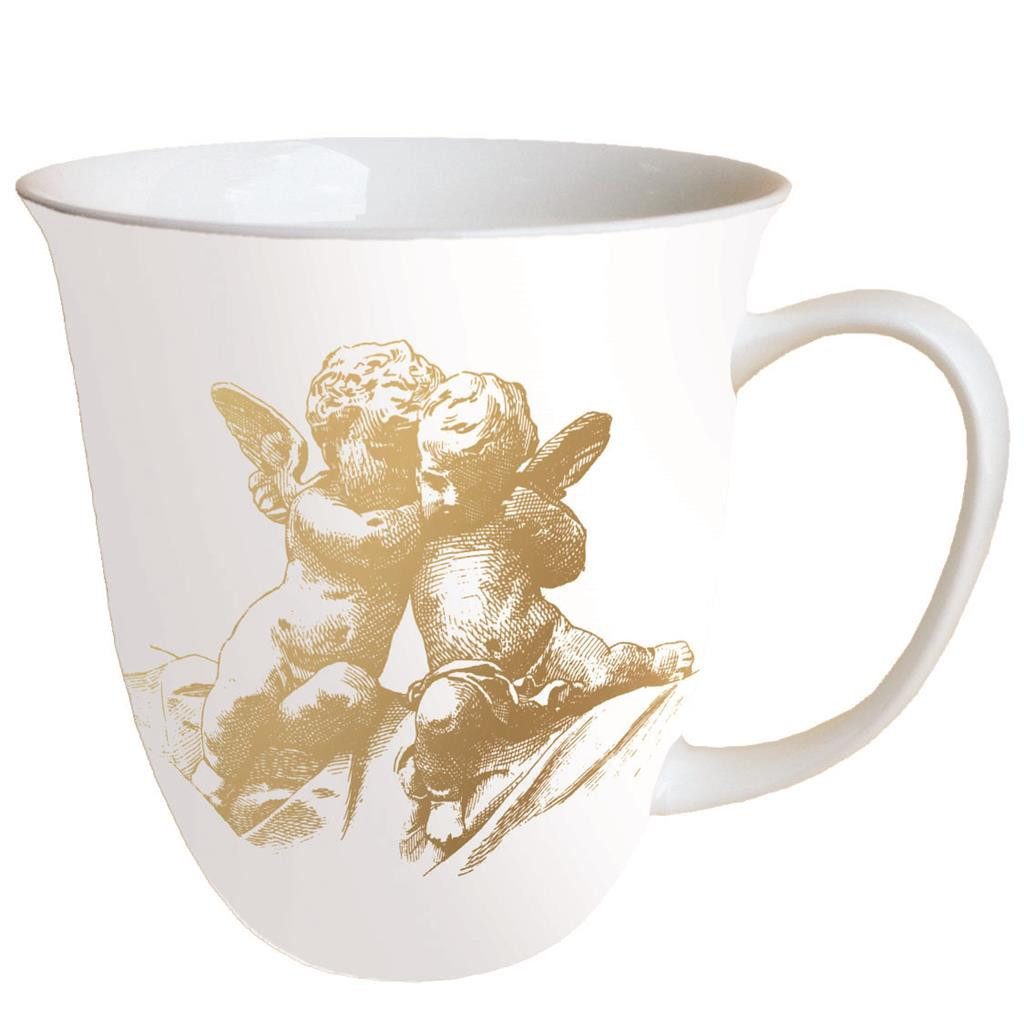Ambiente® Papierserviette Weihnachten - Becher - Mug 0.4 L - Fine Bone China - Format: Ø 10 cm