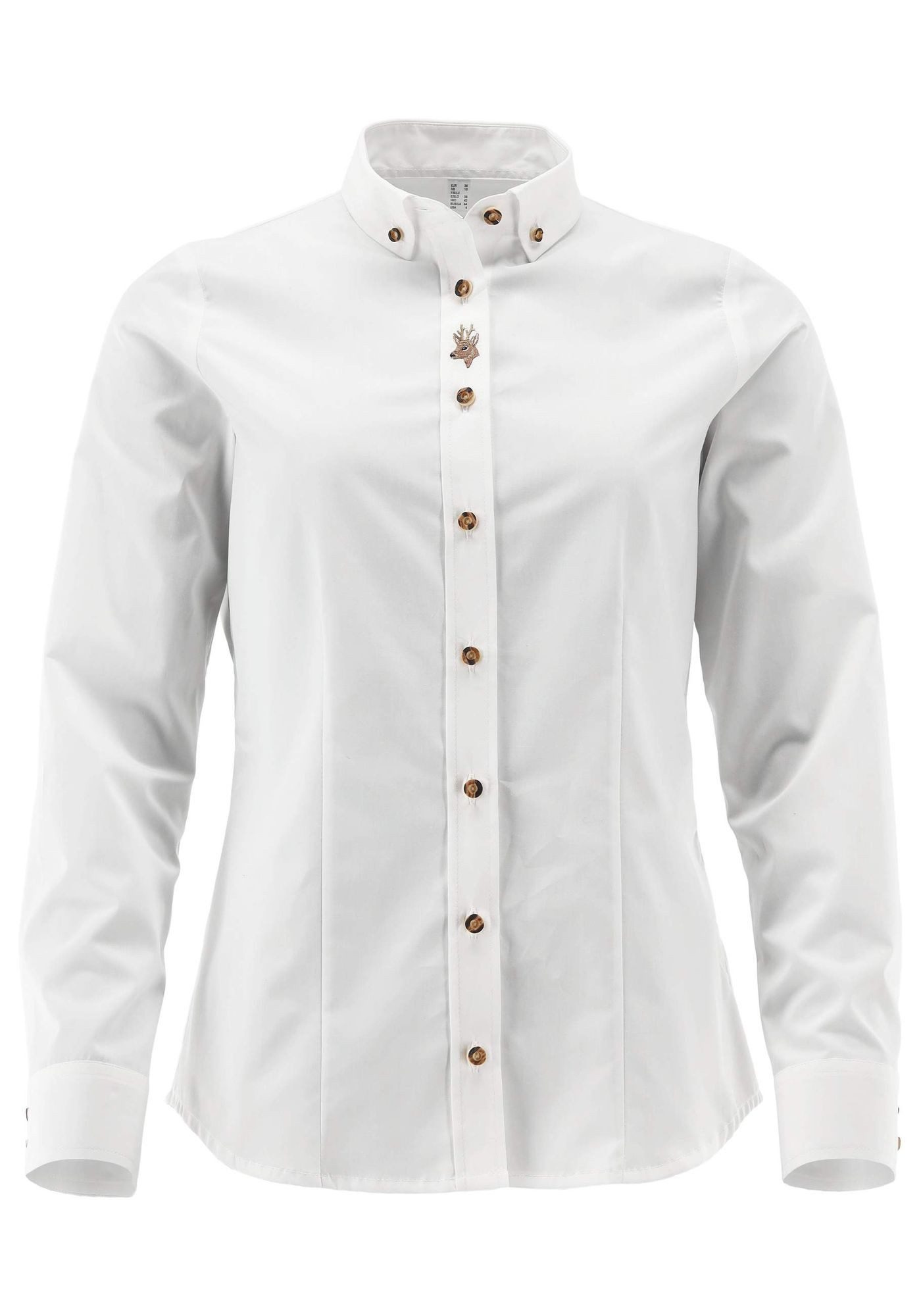 OS Trachten Outdoorbluse Nexip Tailliert, 1/1-Arm, Haifischkragen