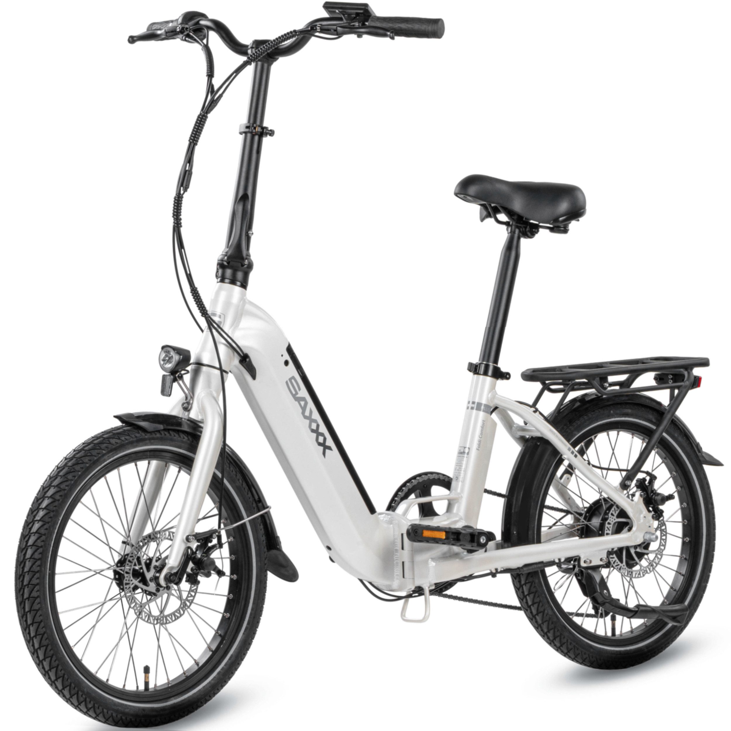 E-Bike Klapprad 20 x 2,3'' SAXXX FC, 410,4Wh, 55-100km, nur 24kg, für Damen und Herren