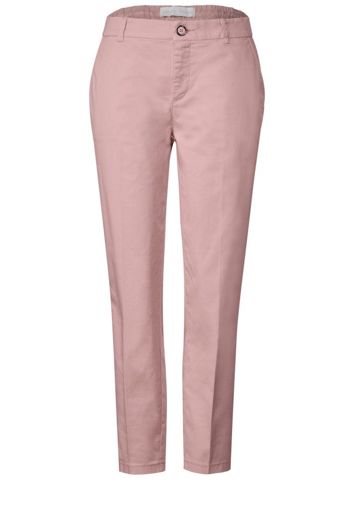 STREET ONE Stoffhose STREET ONE / Da.Casual-Hose / QR Chino peach Twill Co/Ea