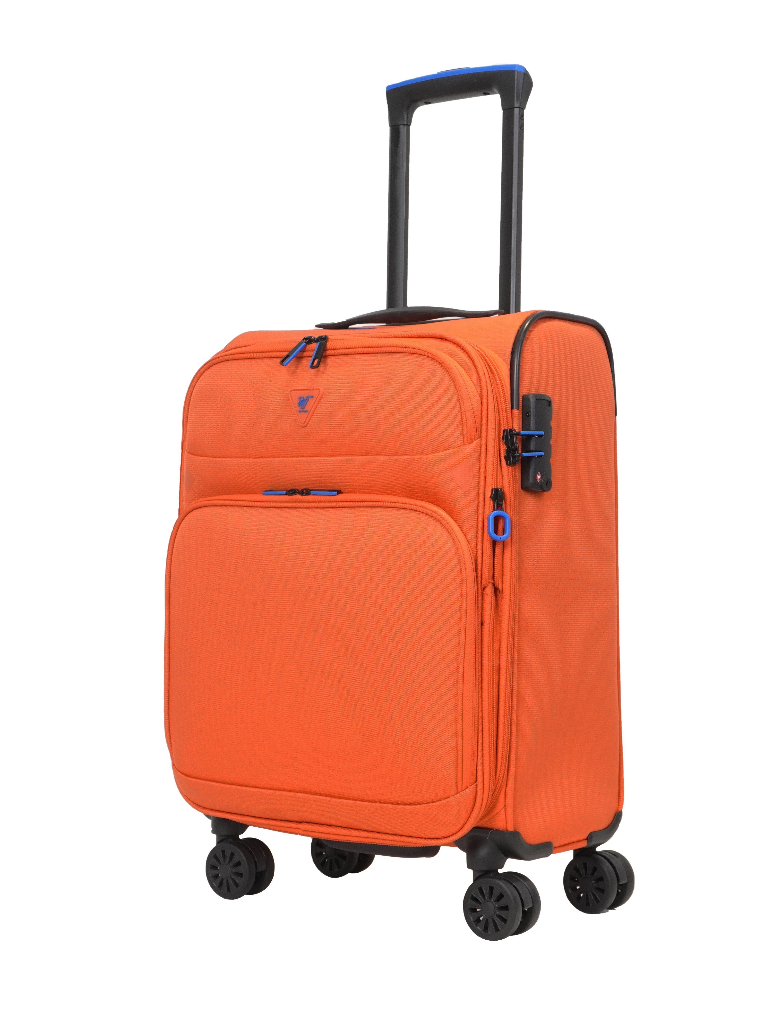 Verage Weichgepäck-Trolley Breeze, 4 Rollen, TSA-Zahlenschloss, Reisekoffer, erweiterbar, schwarz Orange